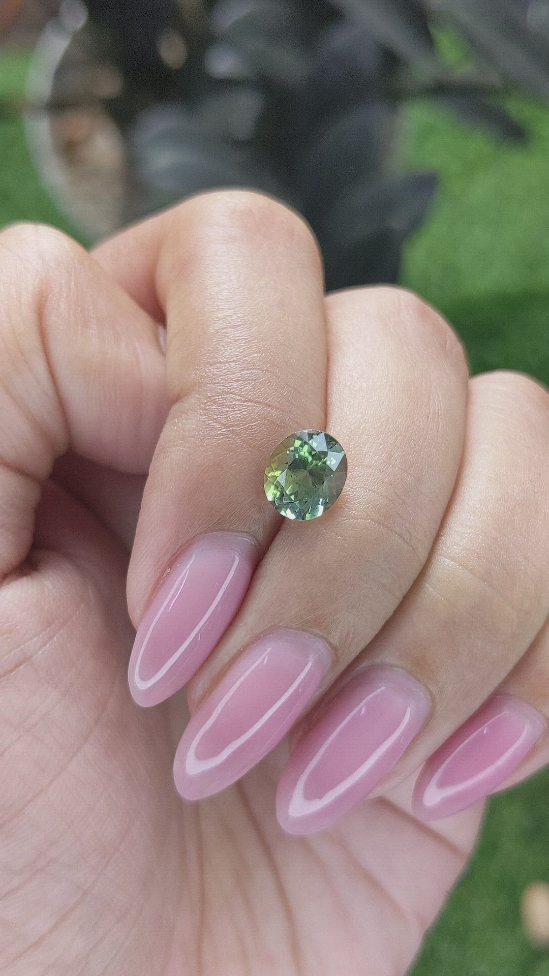 2.14 Ct. Yellowish Green Sapphire from Madagascar Size Video