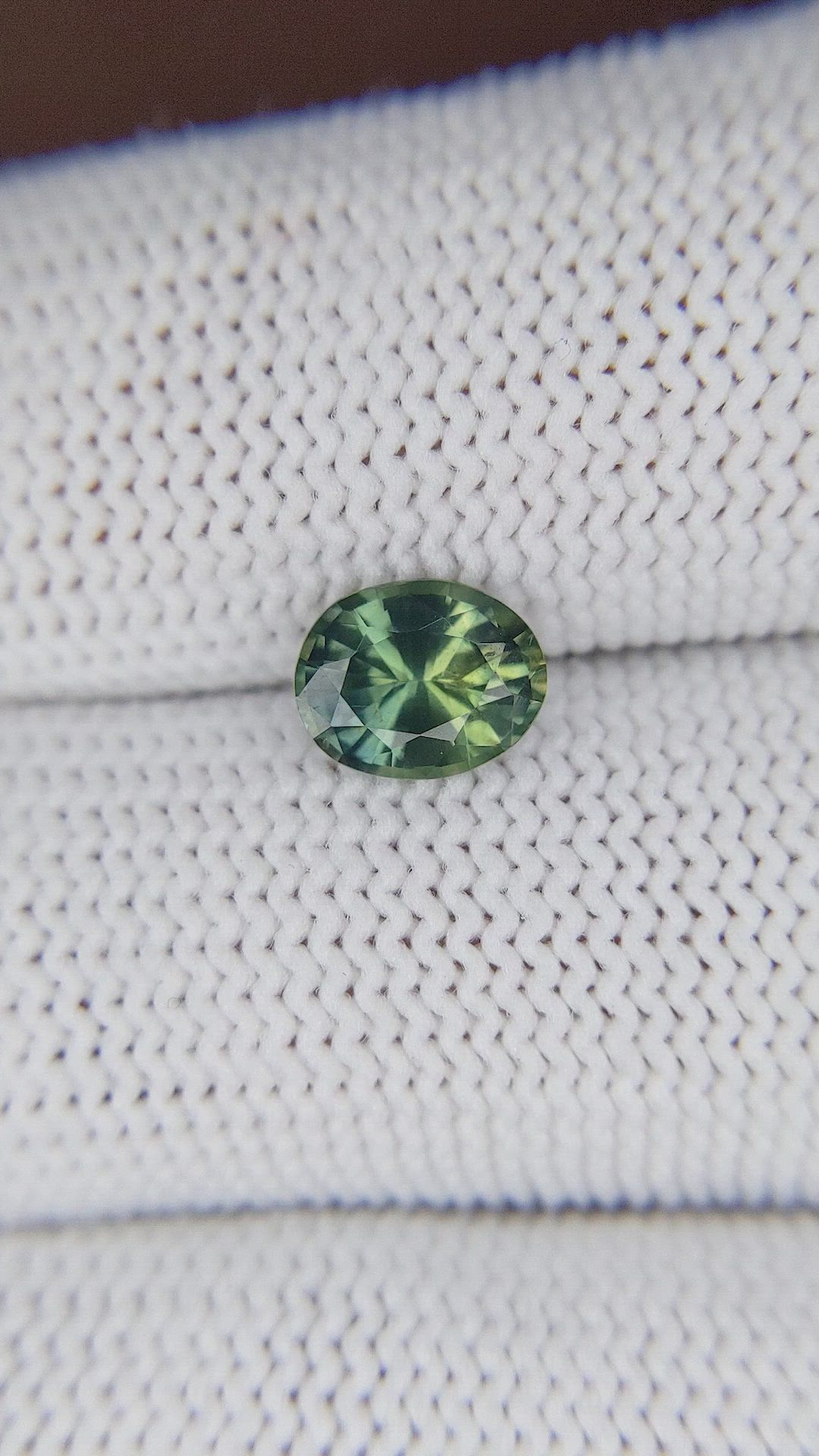 1.26 Ct. Bluish Green Sapphire from Madagascar Size Video