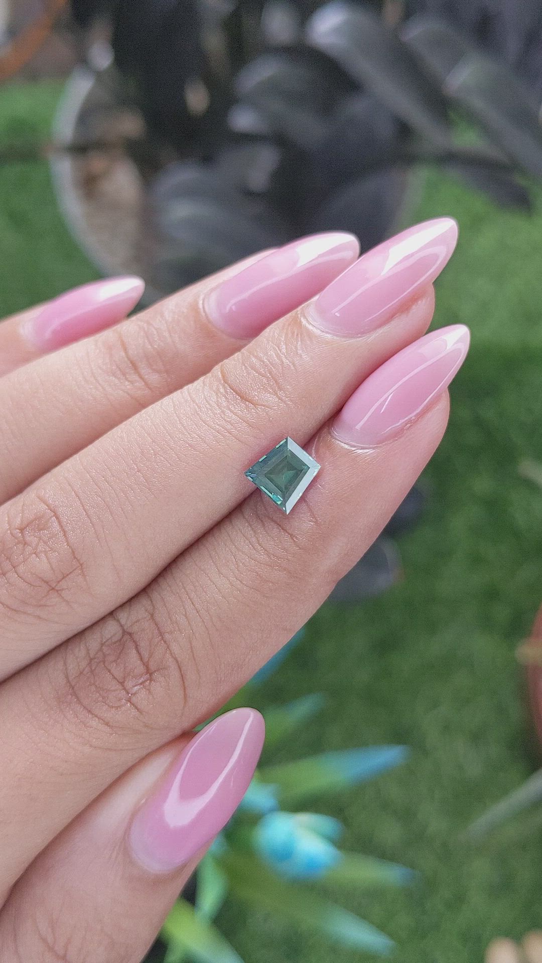 1.19 Ct. Bluish Green Sapphire from Australia Size Video