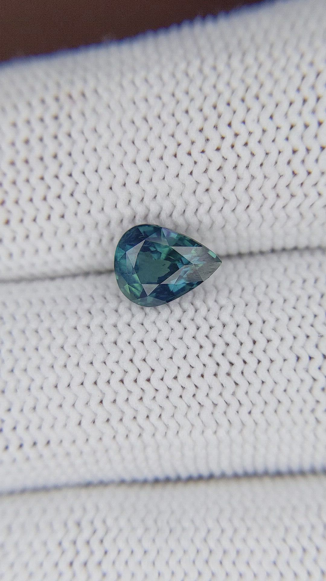 1.51 Ct. Greenish Blue Sapphire from Madagascar Size Video