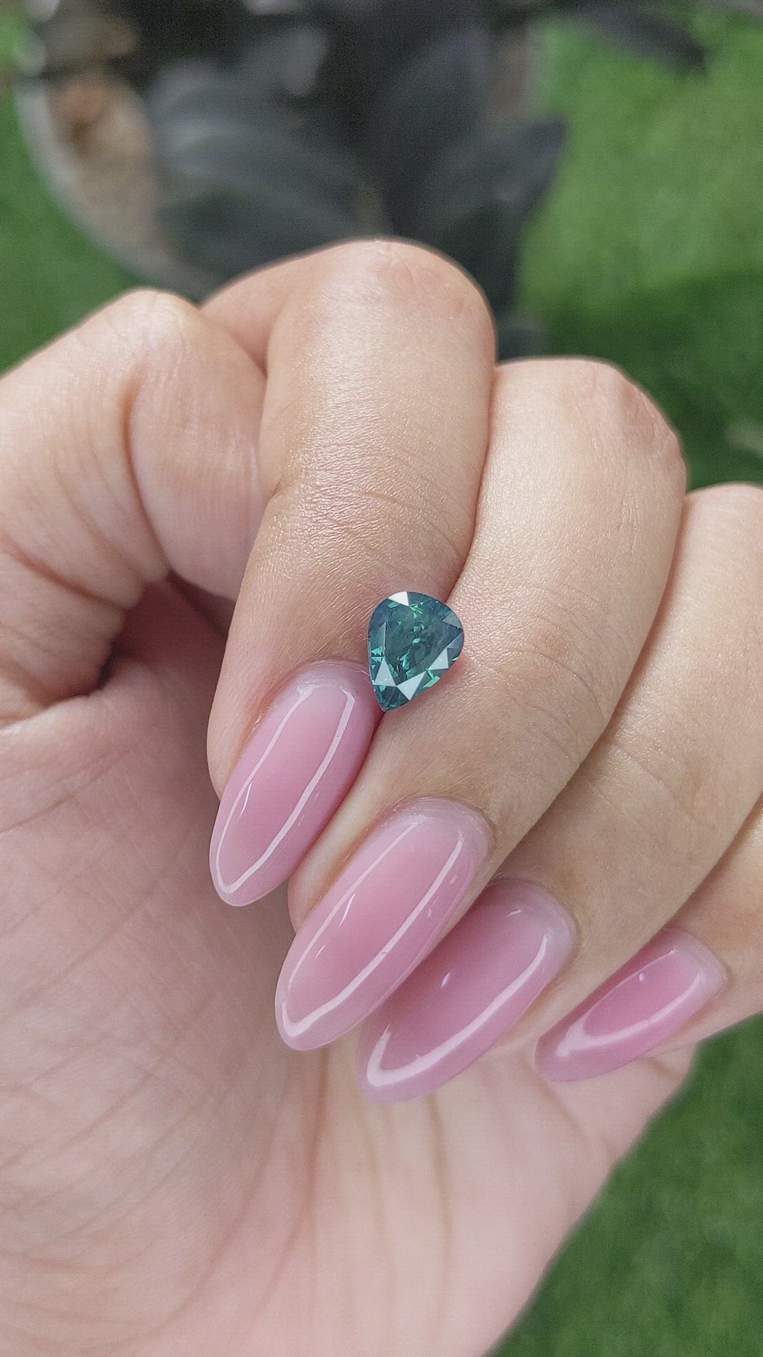 1.51 Ct. Greenish Blue Sapphire from Madagascar Size Video