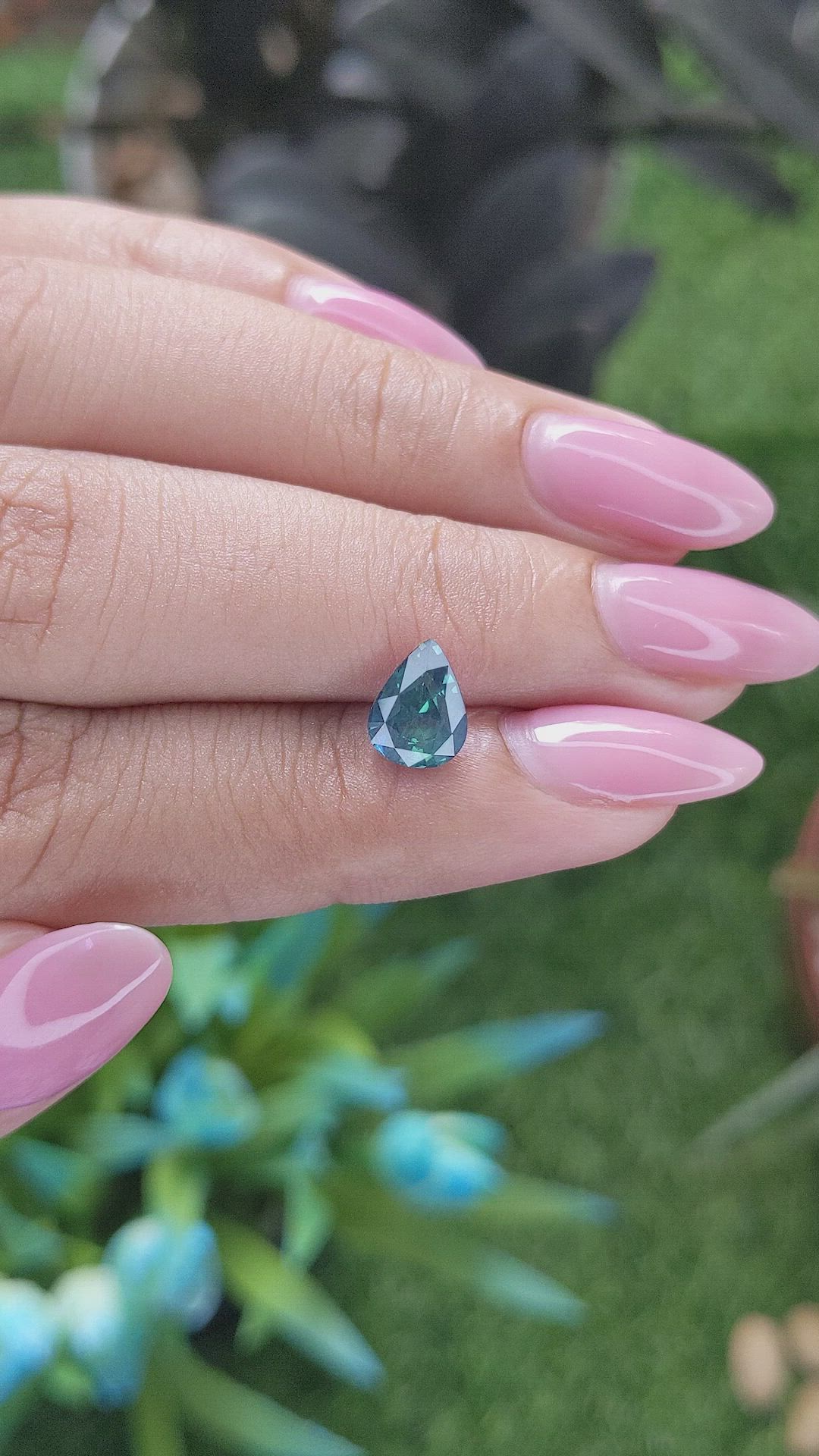 1.51 Ct. Greenish Blue Sapphire from Madagascar Size Video