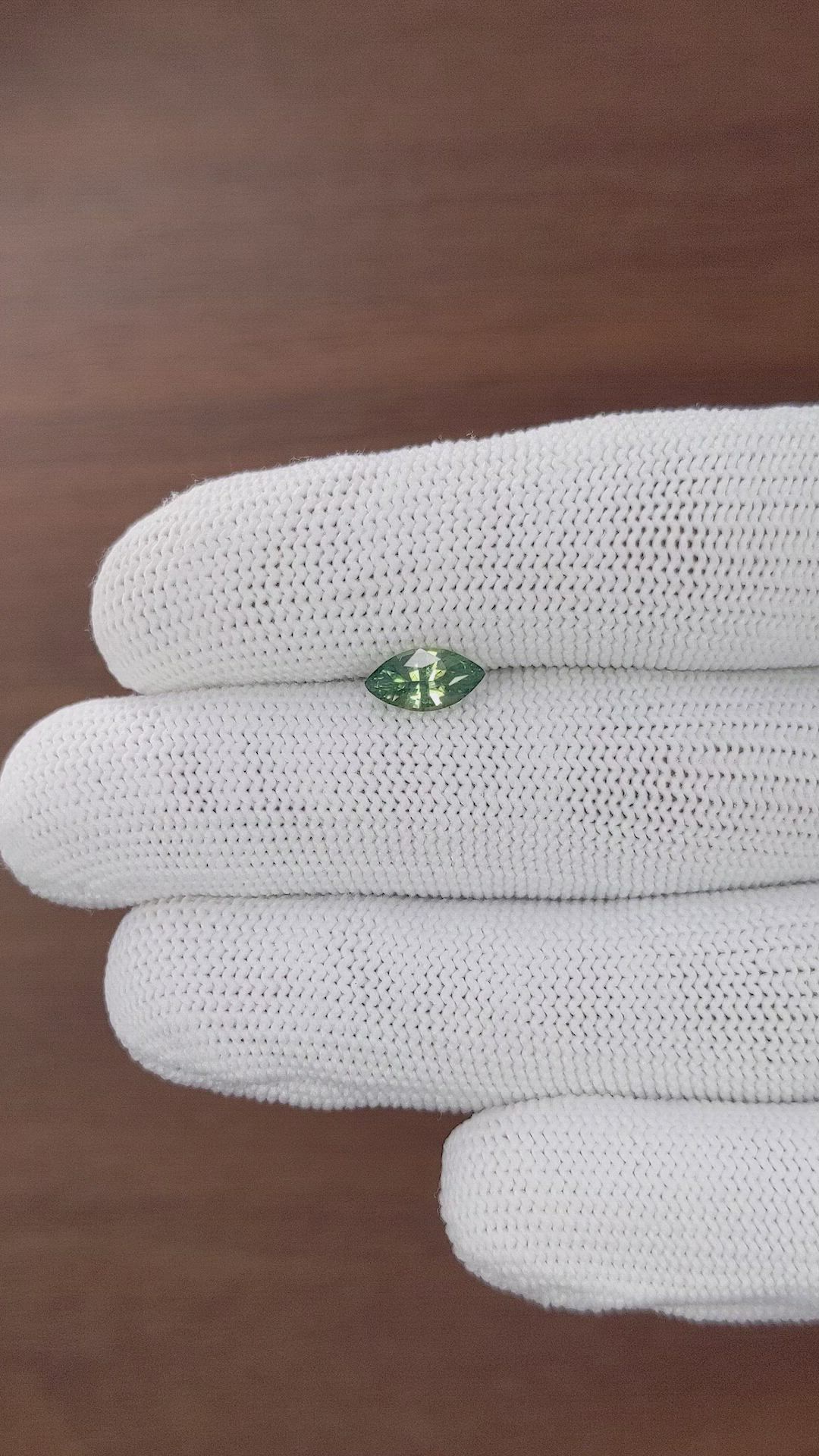 1.04 Ct. Yellowish Green Sapphire from Madagascar Size Video