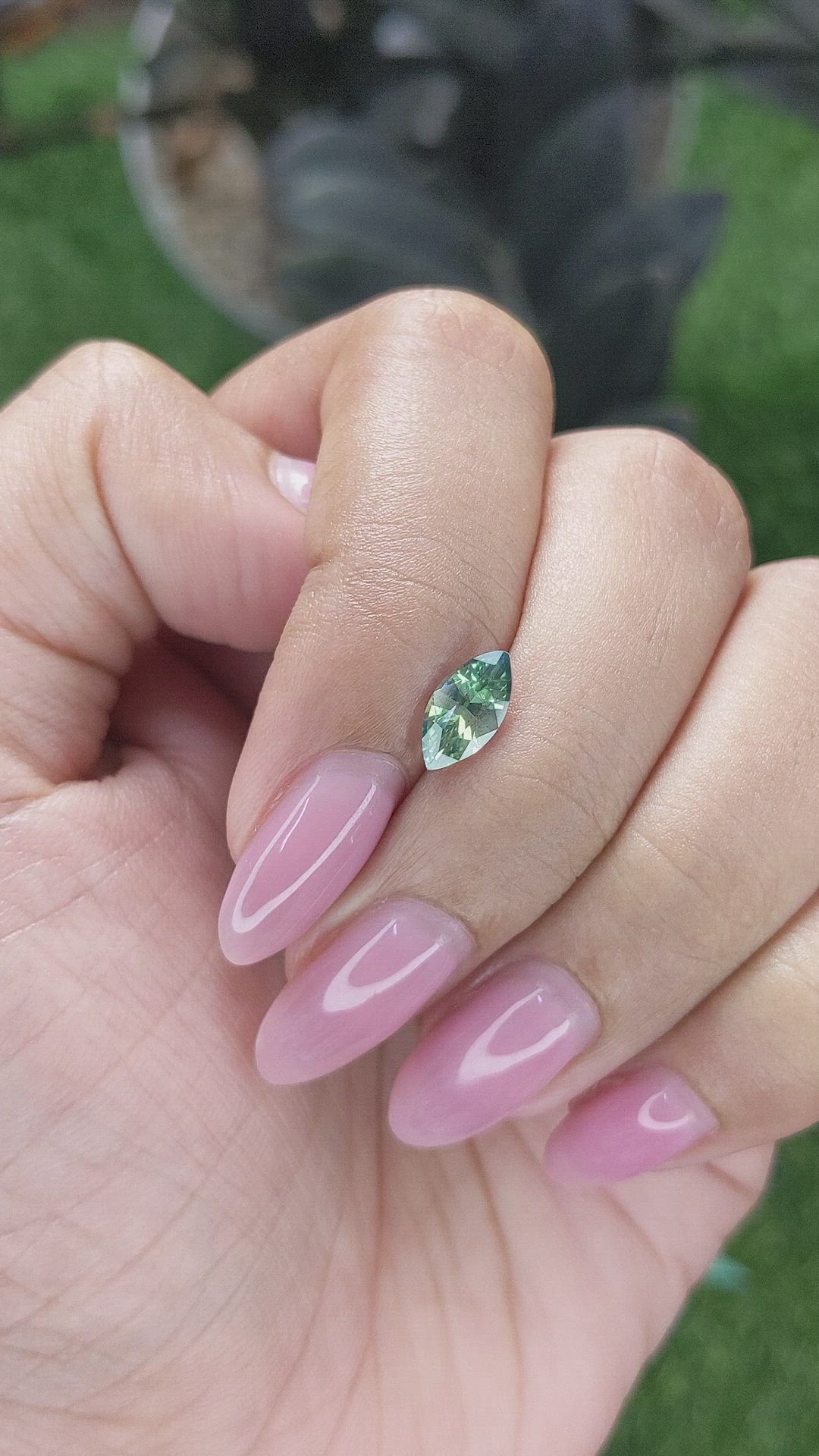 1.04 Ct. Yellowish Green Sapphire from Madagascar Size Video