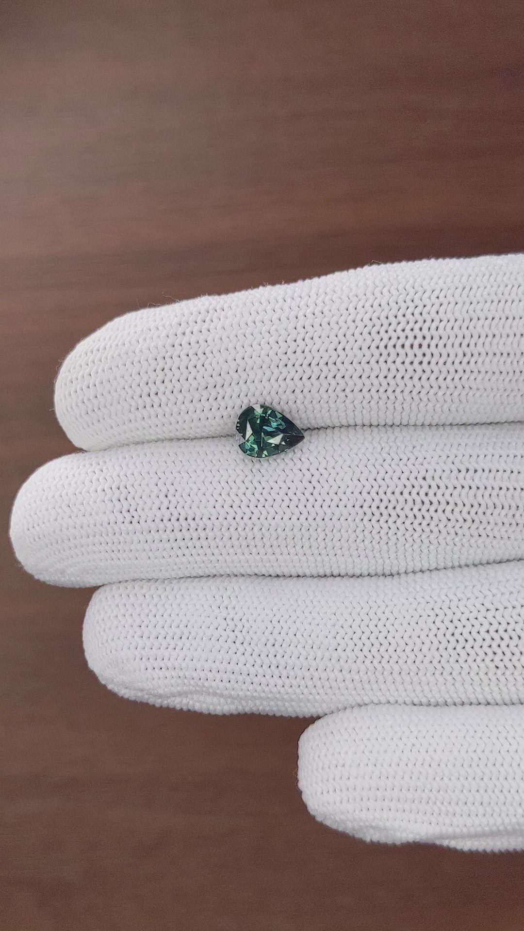 1.51 Ct. Bluish Green Sapphire from Madagascar Size Video