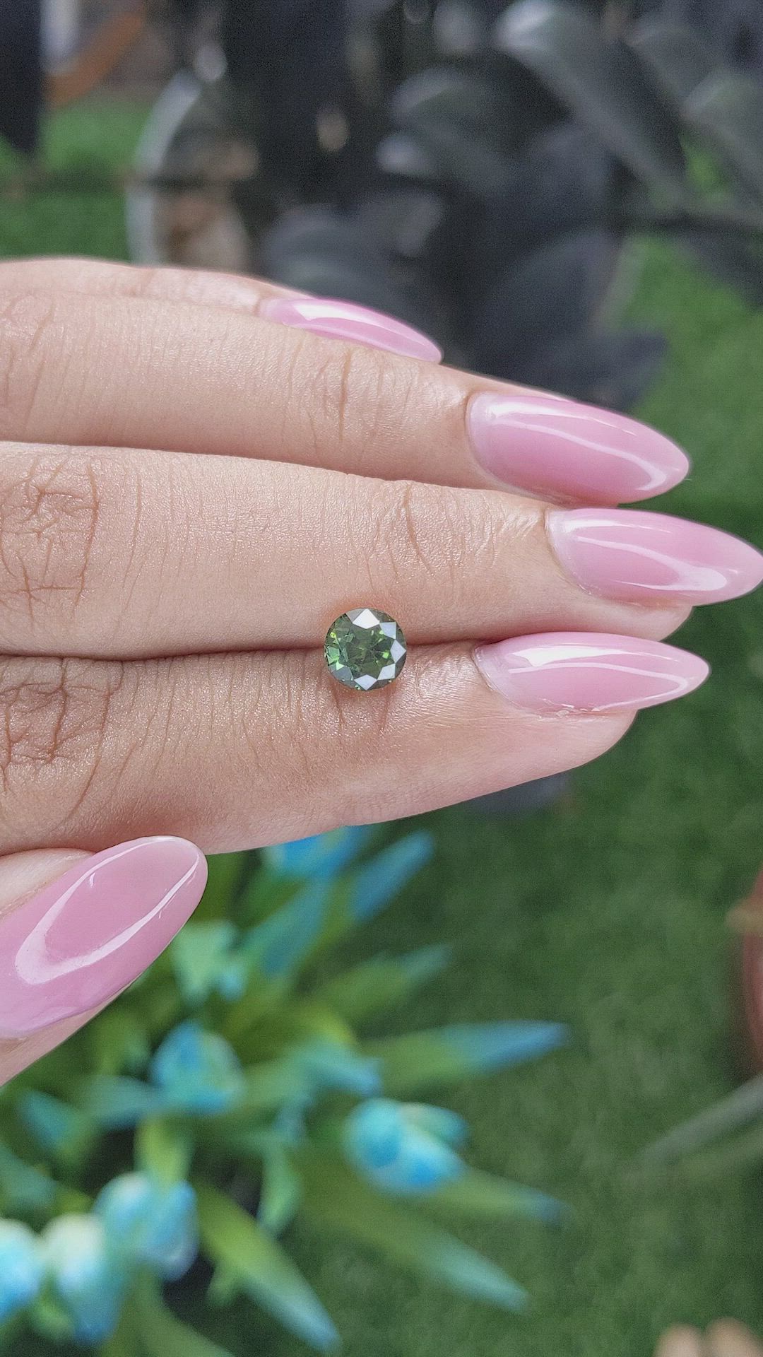 1.28 Ct. Yellowish Green Sapphire from Australia Size Video