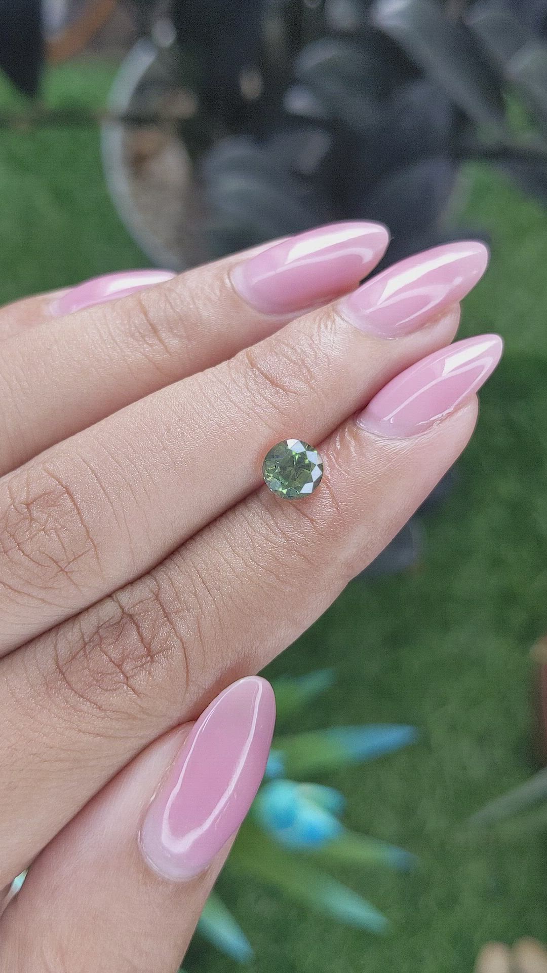 1.28 Ct. Yellowish Green Sapphire from Australia Size Video