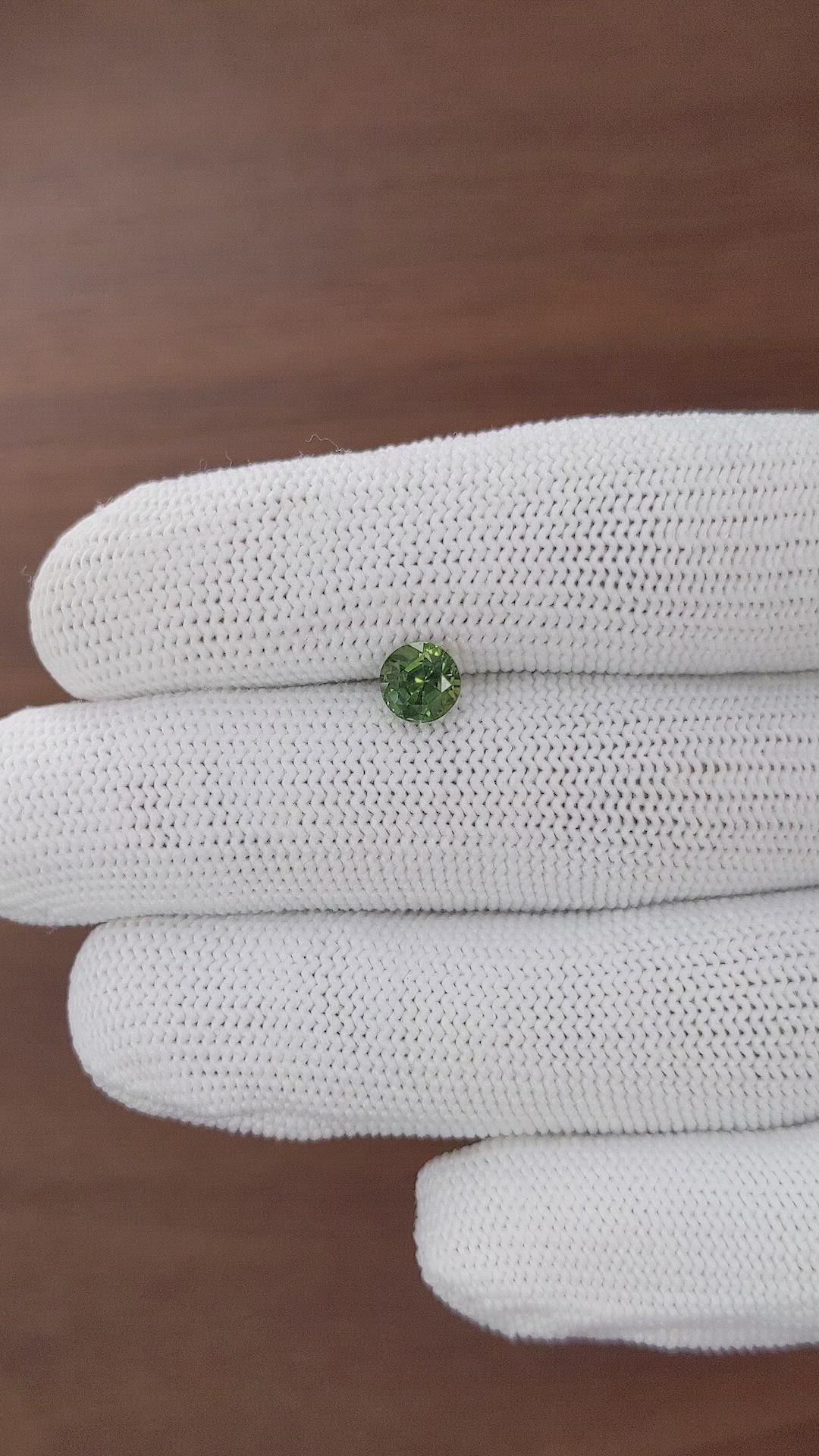 1.28 Ct. Yellowish Green Sapphire from Australia Size Video