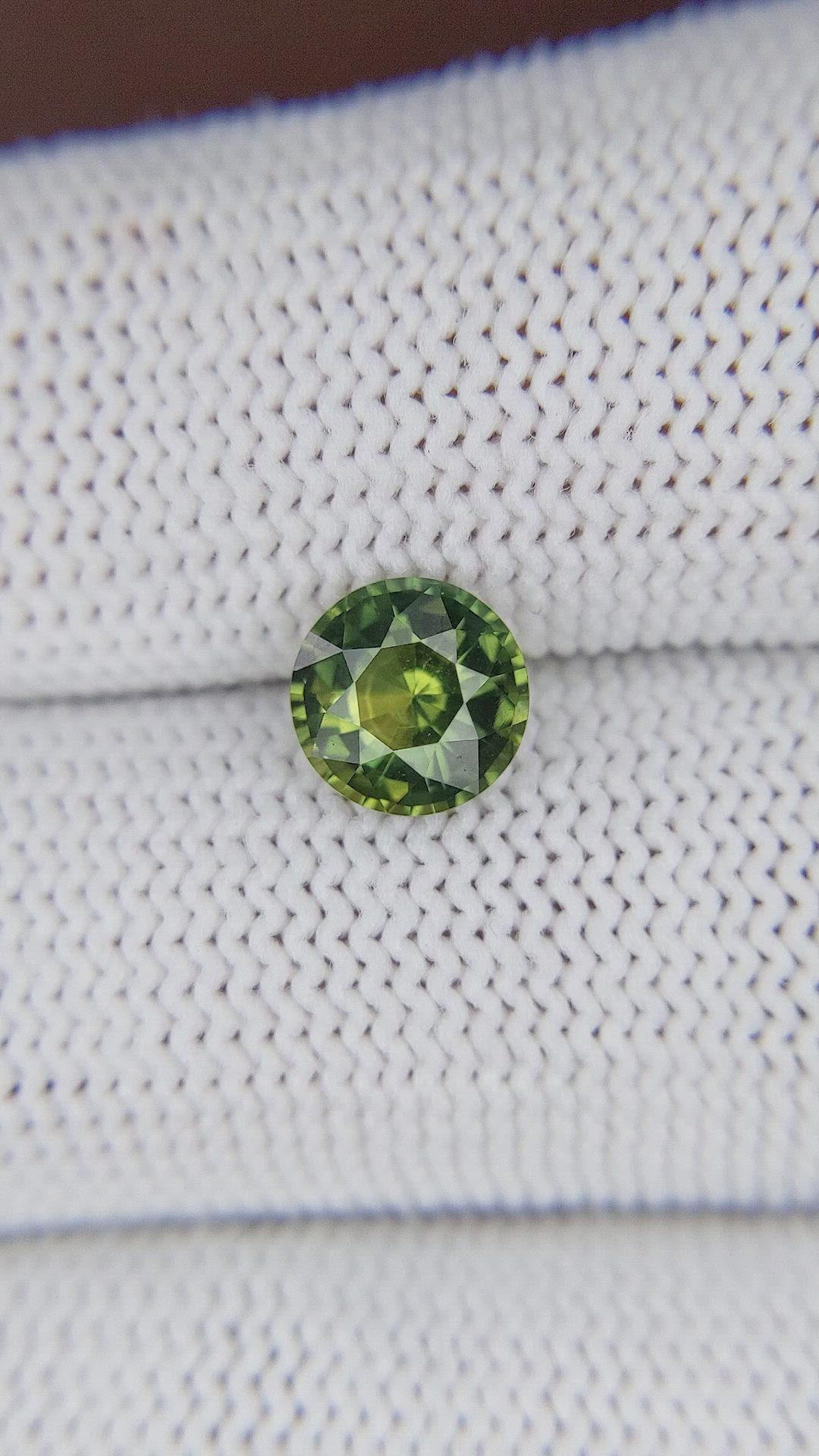 1.56 Ct. Yellowish Green Sapphire from Australia Size Video