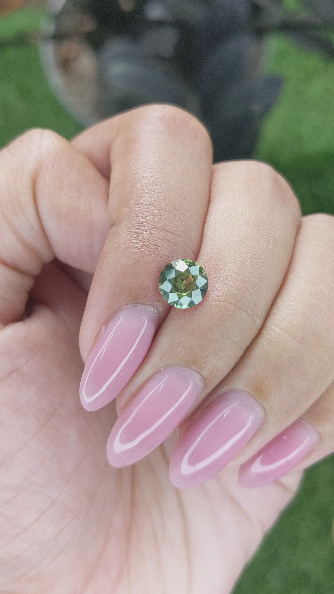 1.56 Ct. Yellowish Green Sapphire from Australia Size Video