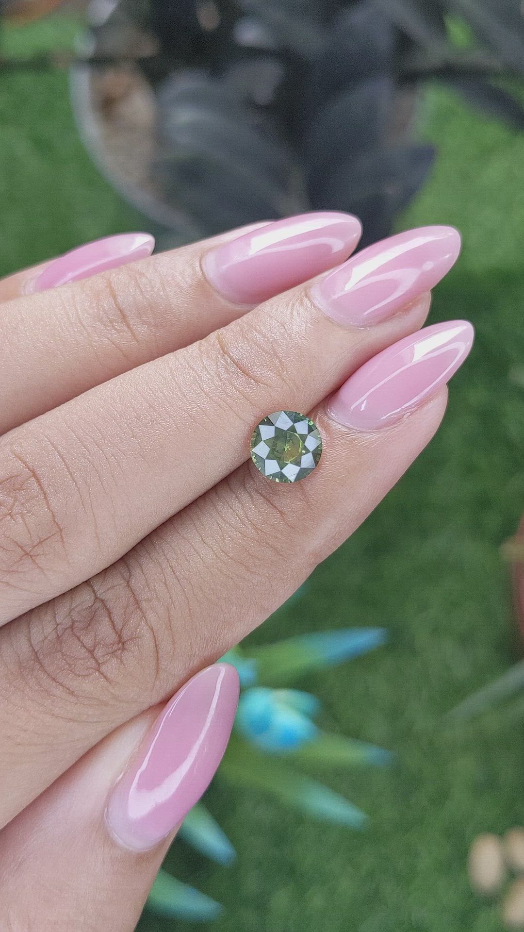 1.56 Ct. Yellowish Green Sapphire from Australia Size Video
