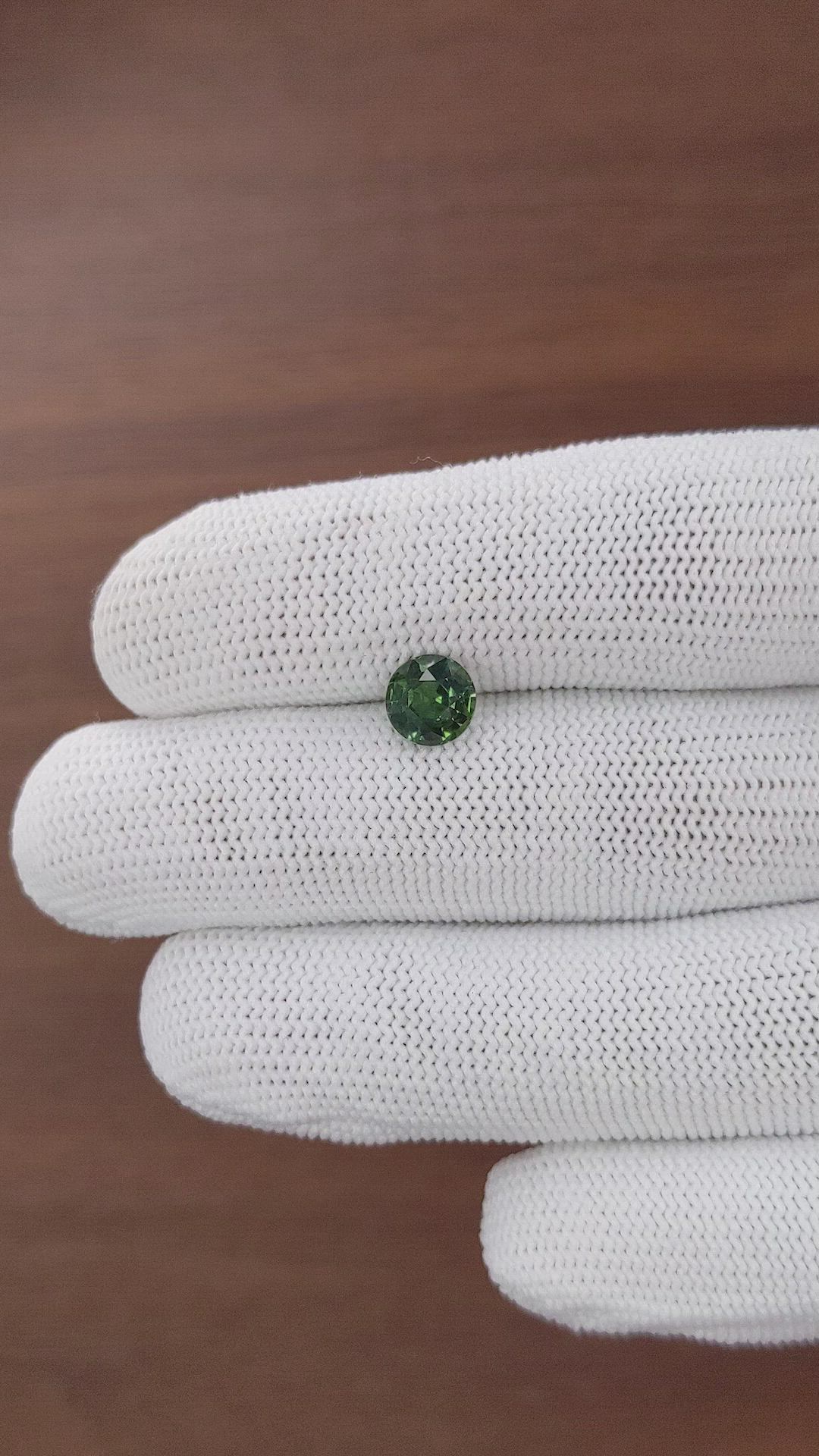 1.55 Ct. Yellowish Green Sapphire from Australia Size Video