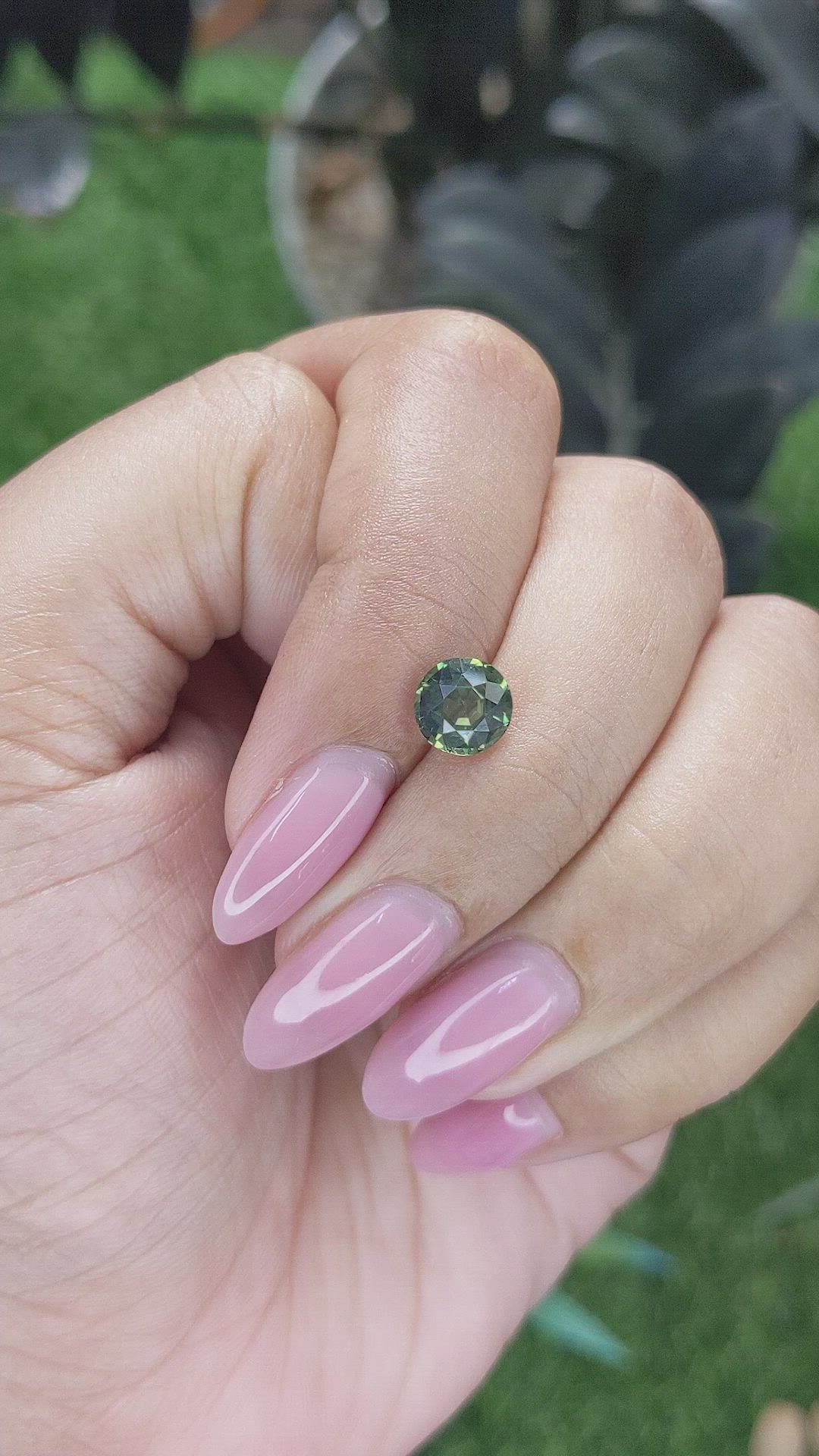 1.55 Ct. Yellowish Green Sapphire from Australia Size Video