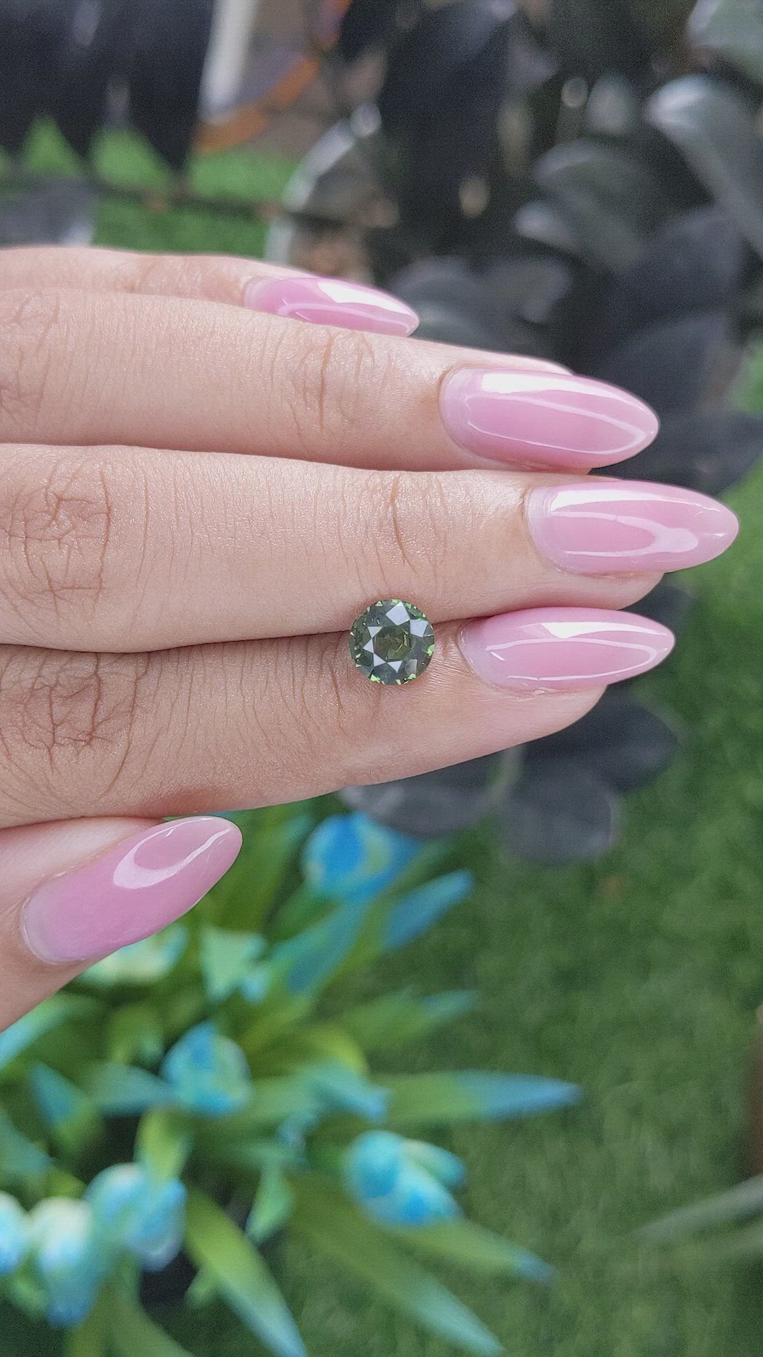 1.55 Ct. Yellowish Green Sapphire from Australia Size Video