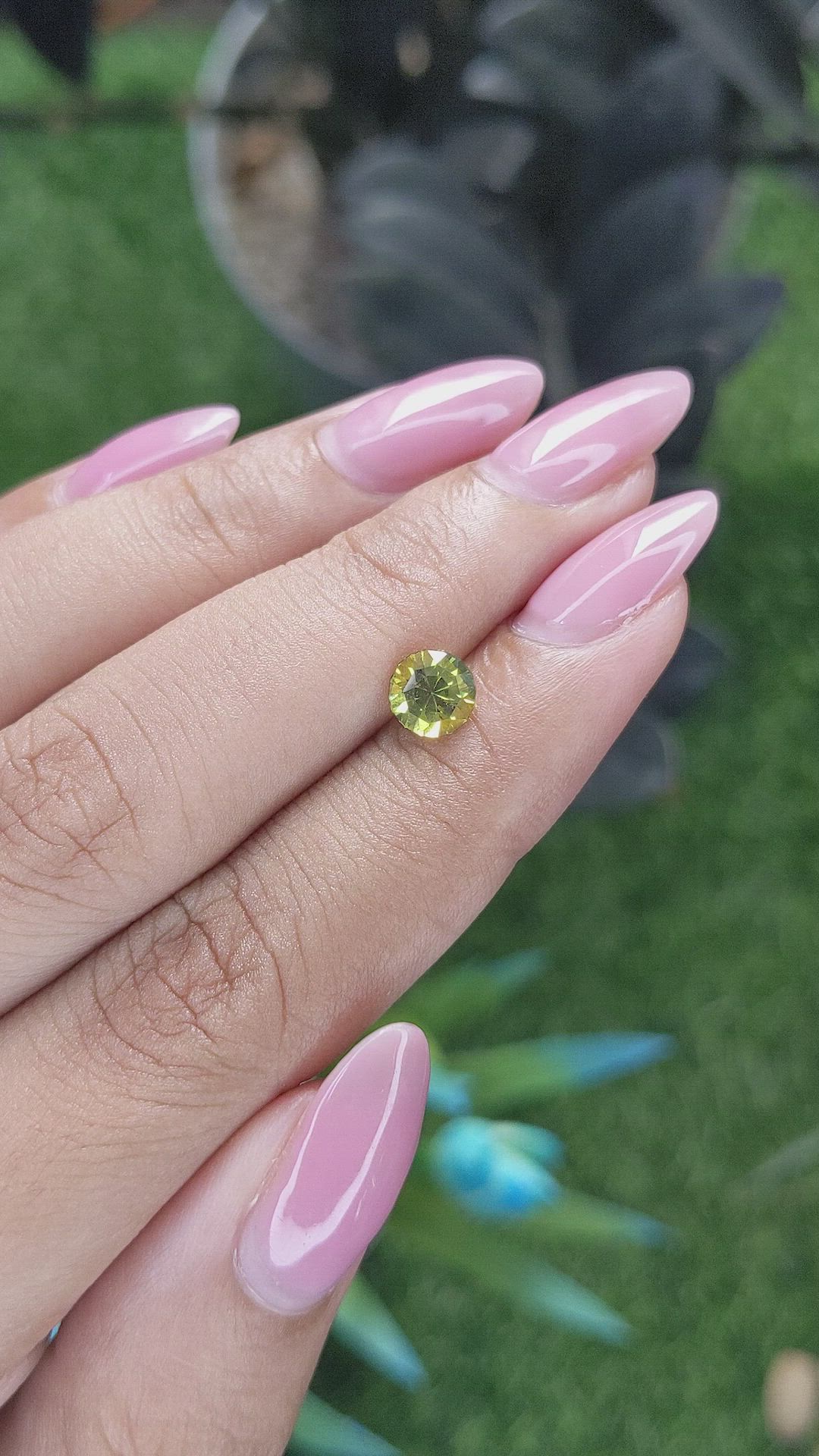 1.05 Ct. Greenish Yellow Sapphire from Australia Size Video