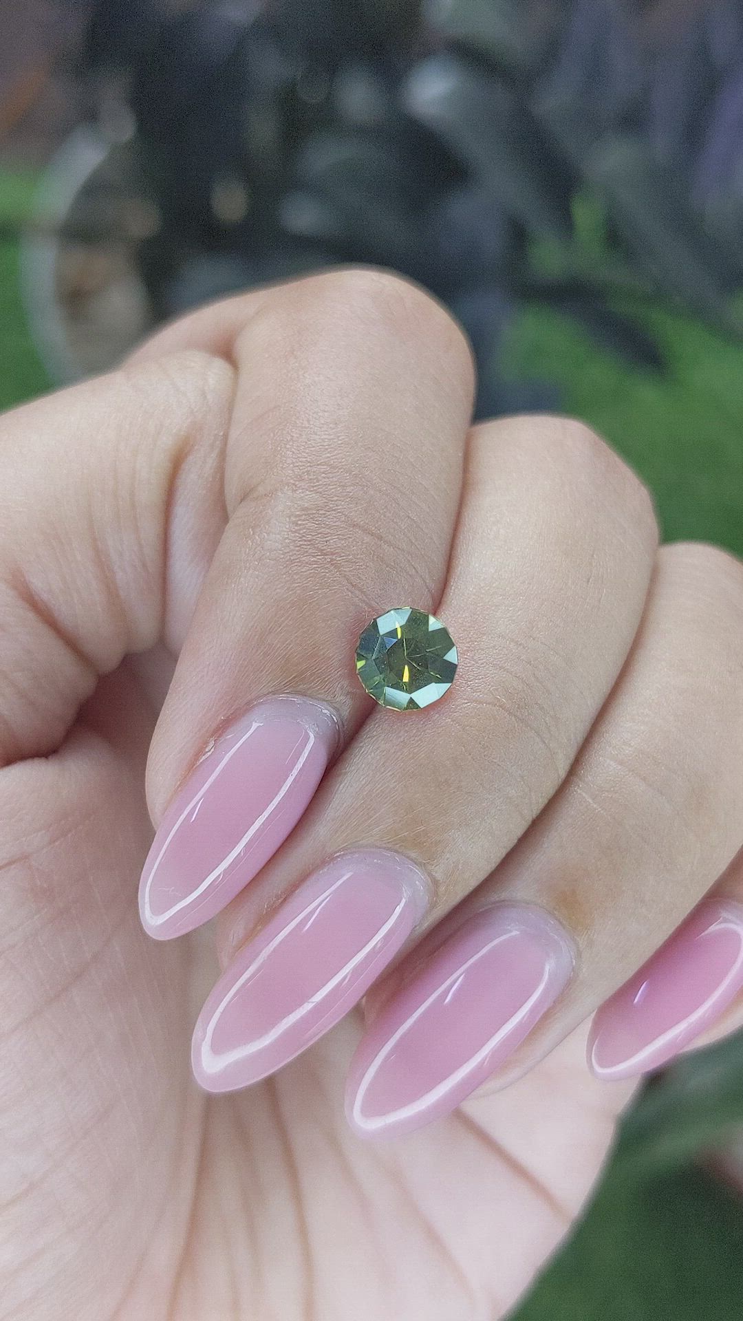 1.19 Ct. Yellowish Green Sapphire from Australia Size Video