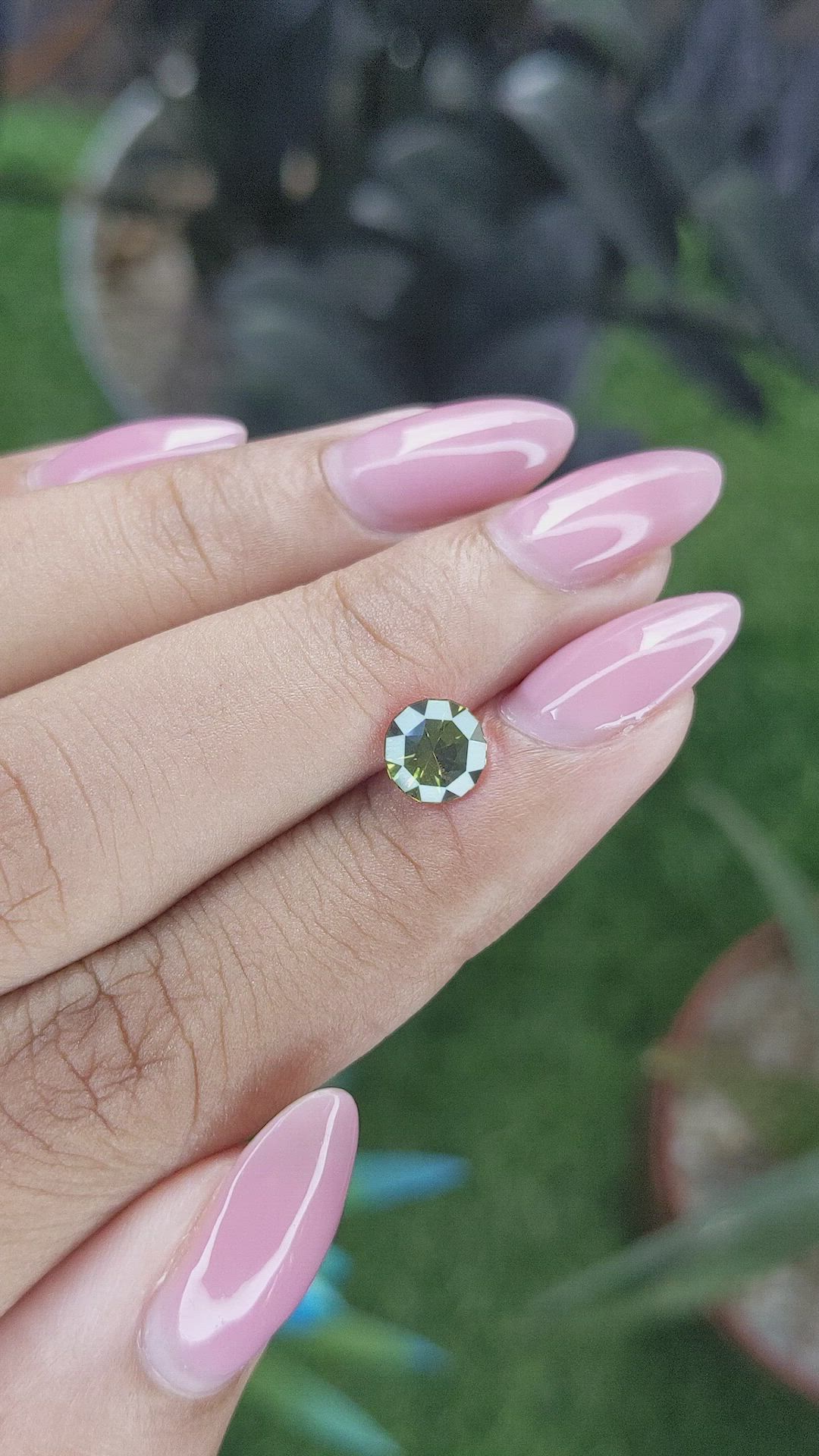 1.19 Ct. Yellowish Green Sapphire from Australia Size Video