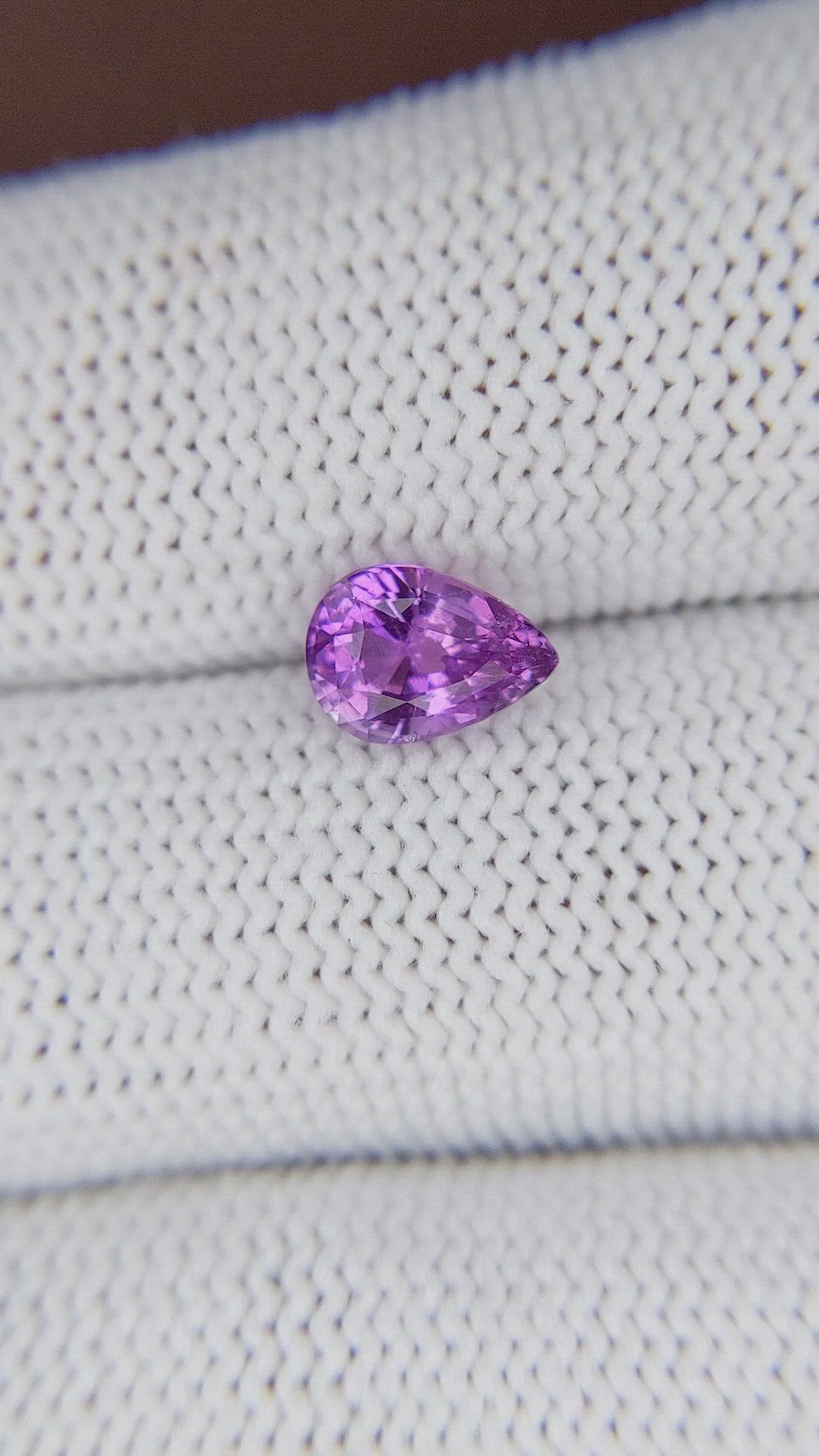 1.27 Ct. Pinkish Purple Sapphire from Tanzania Size Video