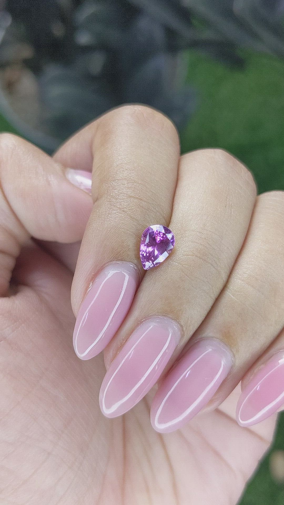 1.27 Ct. Pinkish Purple Sapphire from Tanzania Size Video