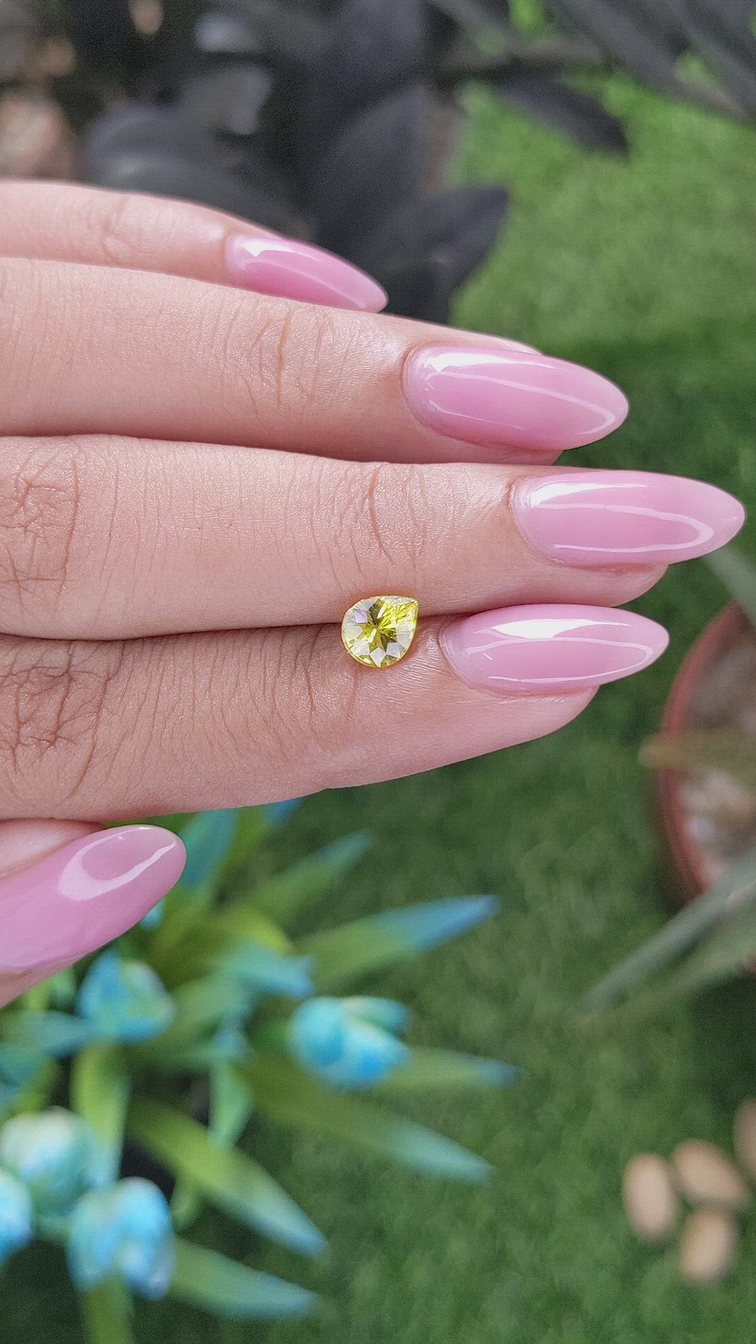 0.82 Ct. Yellow Sapphire from Australia Size Video