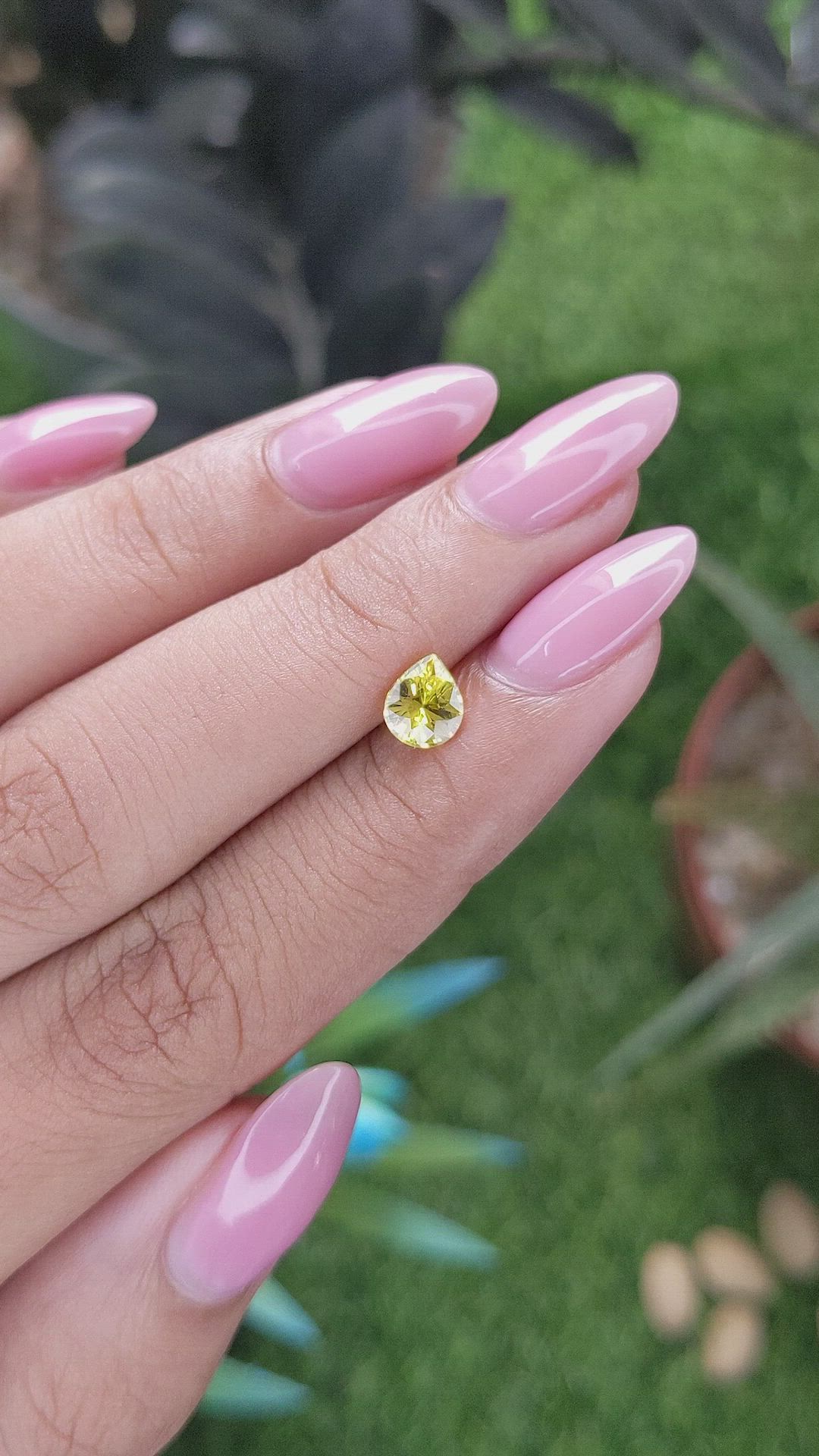 0.82 Ct. Yellow Sapphire from Australia Size Video