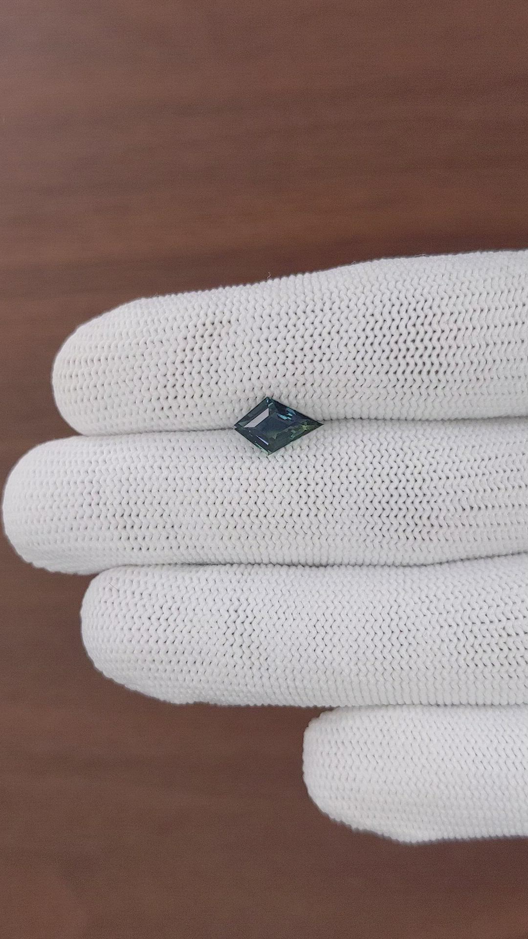 1.57 Ct. Greenish Blue Sapphire from Madagascar Size Video