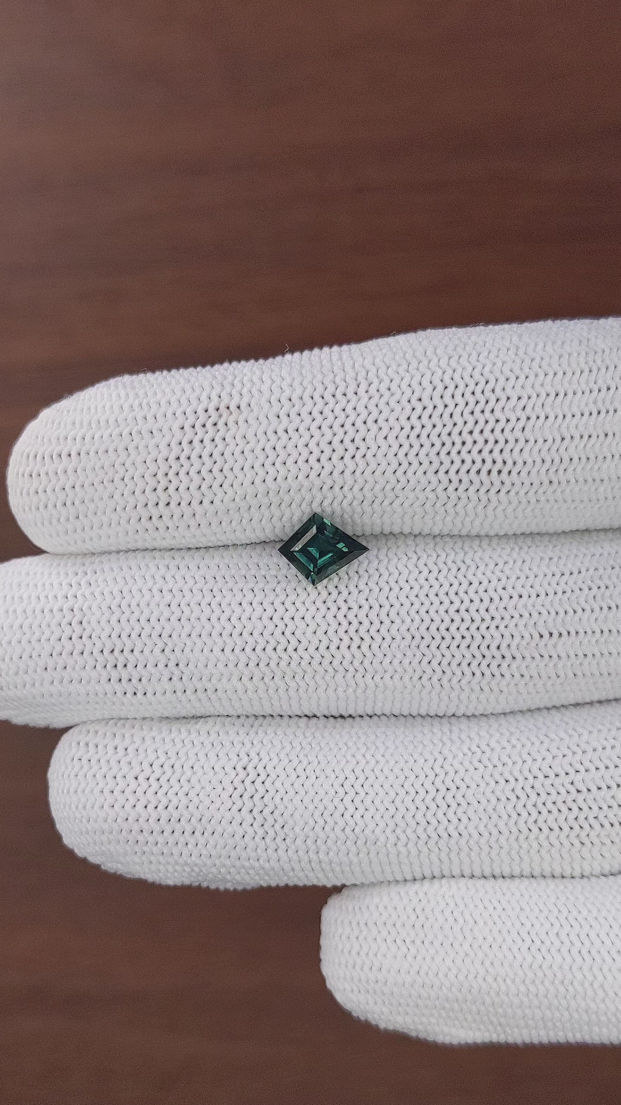 1.52 Ct. Bluish Green Sapphire from Madagascar Size Video