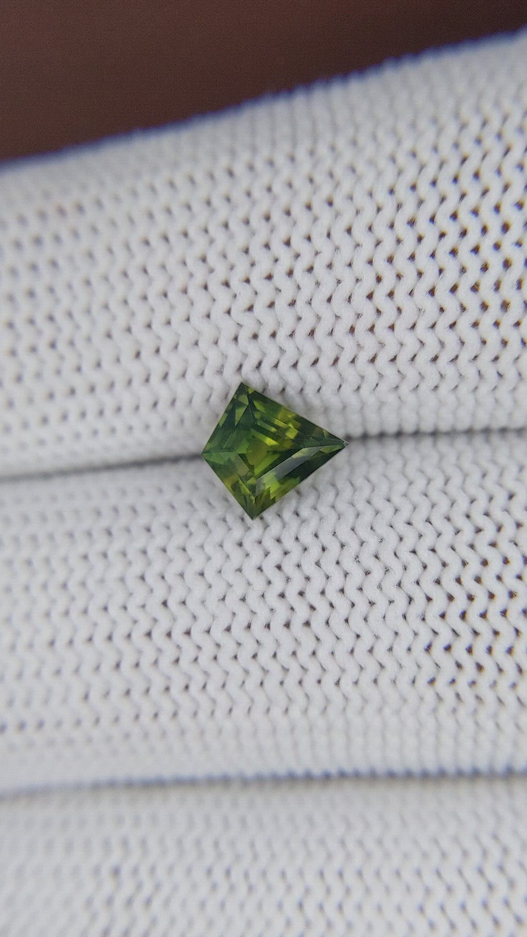 1.05 Ct. Yellowish Green Sapphire from Australia Size Video