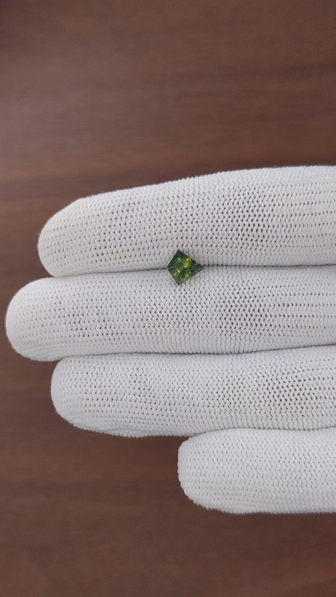 1.05 Ct. Yellowish Green Sapphire from Australia Size Video