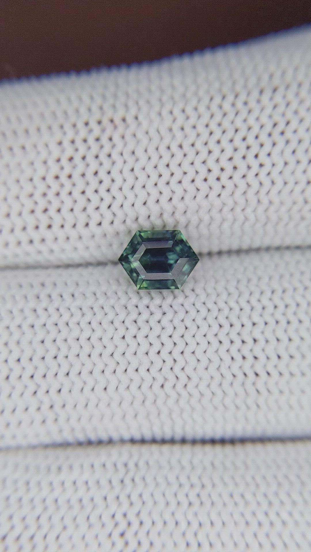 1.33 Ct. Bluish Green Sapphire from Madagascar Size Video
