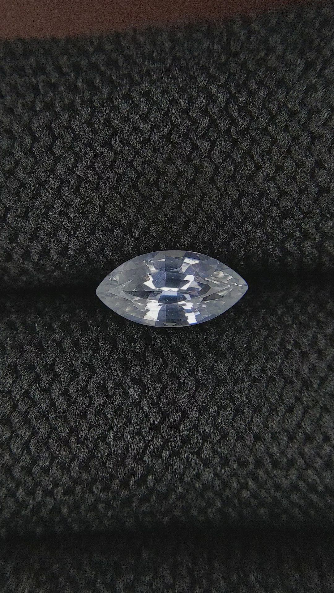 1.39 Ct. White Sapphire from Ceylon (Sri Lanka) Size Video