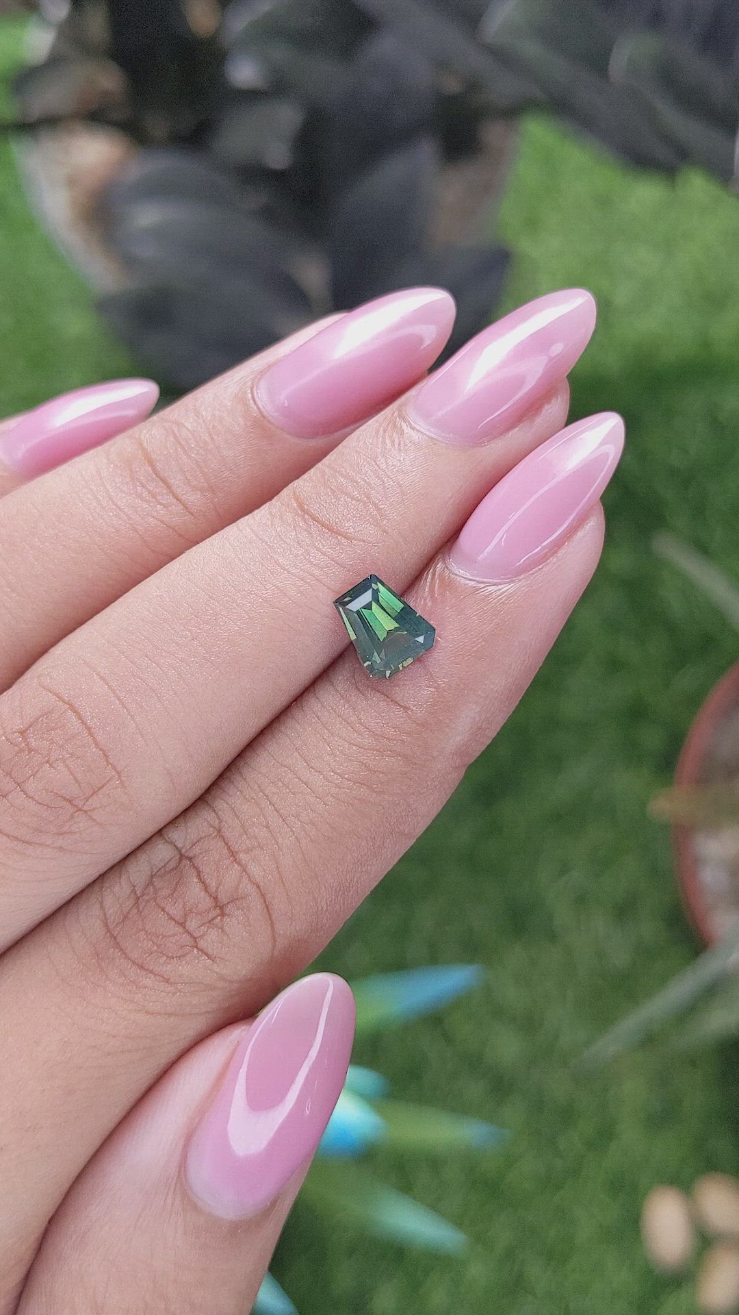 1.26 Ct. Yellowish Green Sapphire from Australia Size Video
