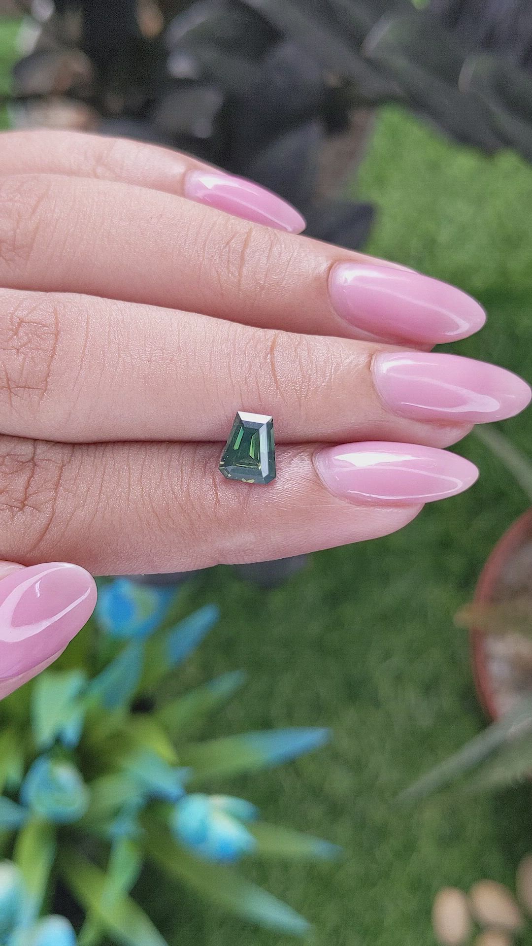 1.26 Ct. Yellowish Green Sapphire from Australia Size Video