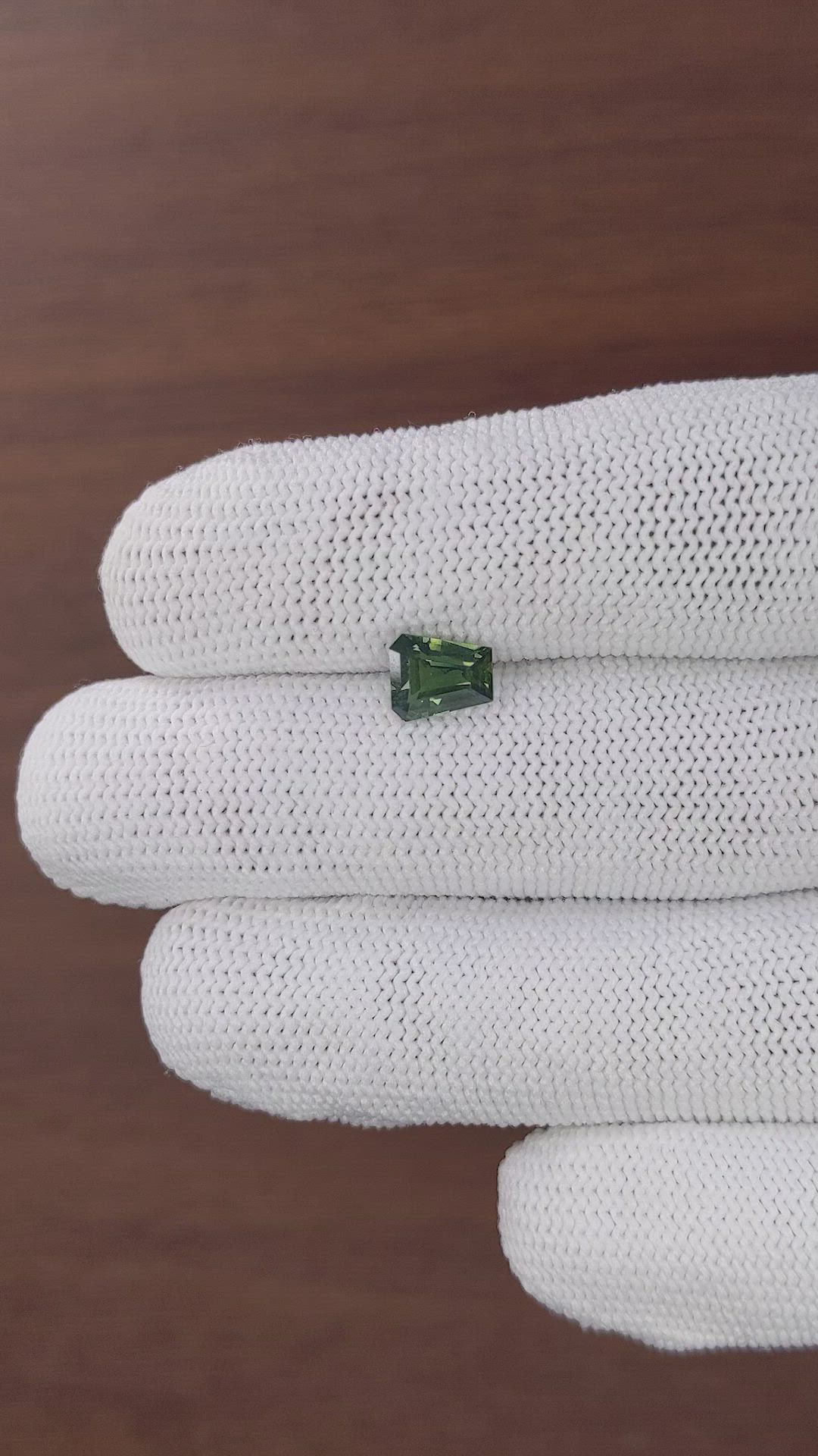 1.26 Ct. Yellowish Green Sapphire from Australia Size Video