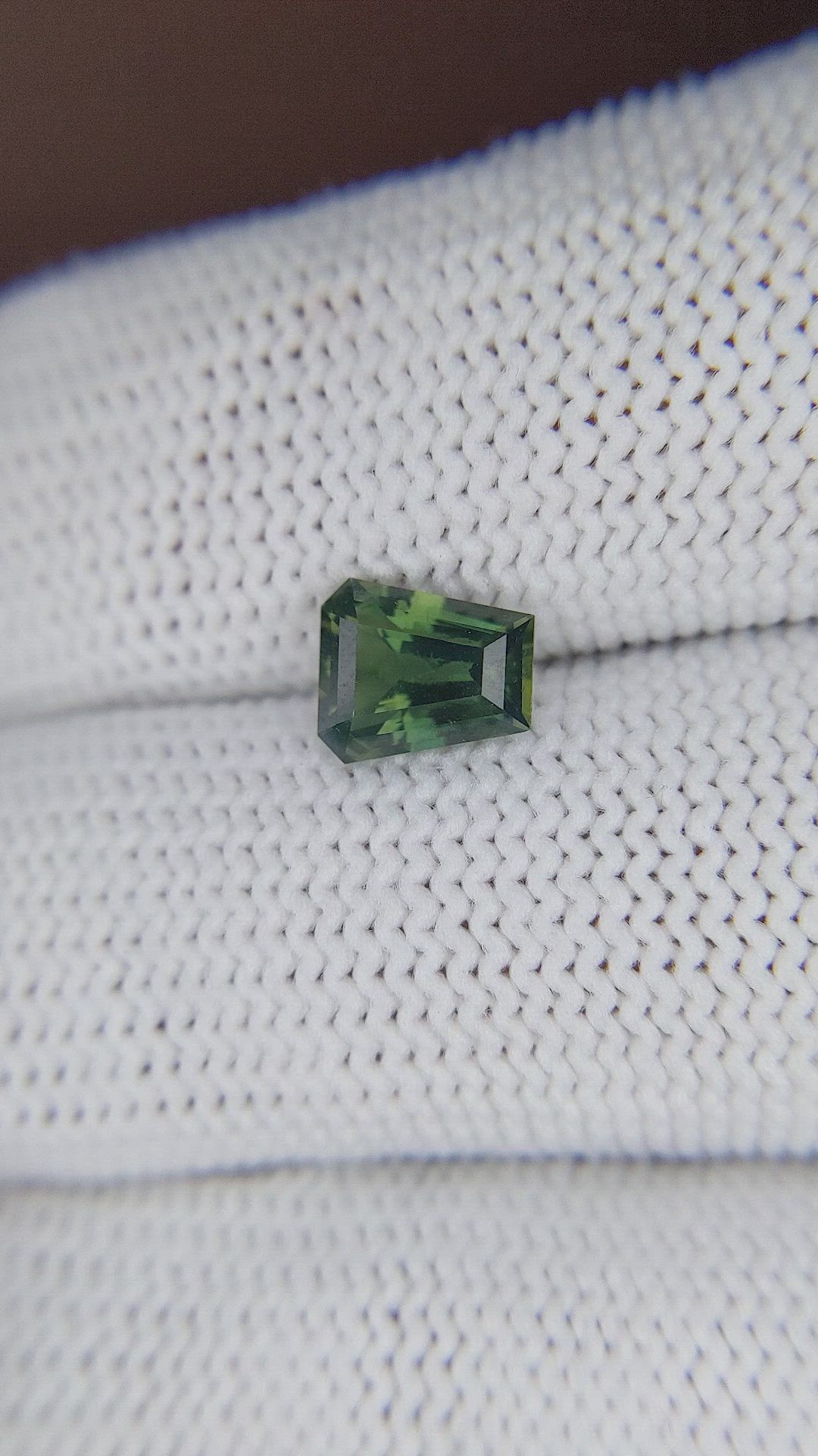 1.26 Ct. Yellowish Green Sapphire from Australia Size Video