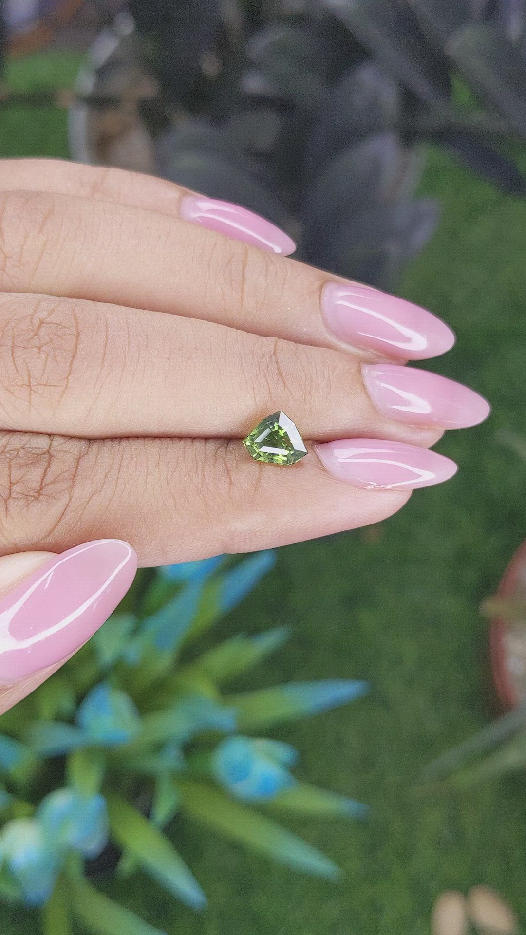 1.25 Ct. Yellowish Green Sapphire from Australia Size Video