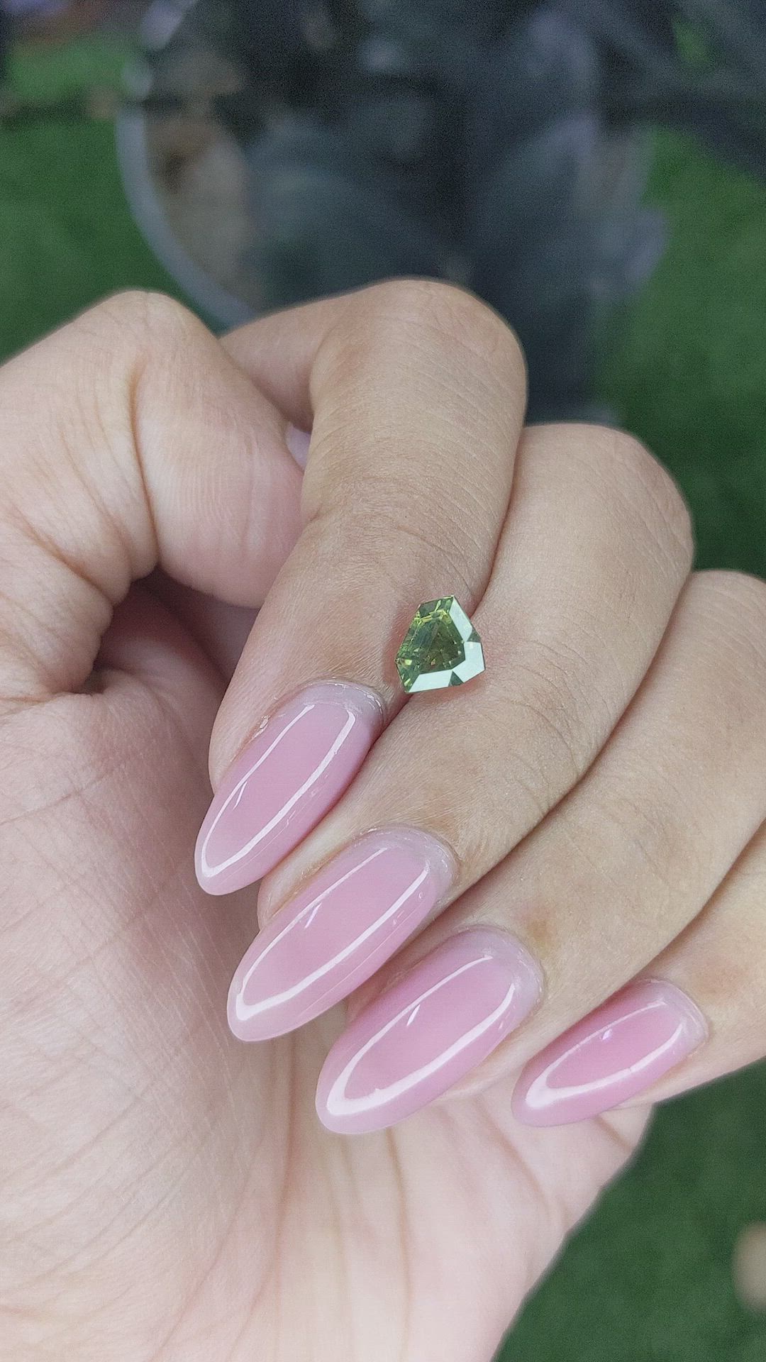 1.25 Ct. Yellowish Green Sapphire from Australia Size Video
