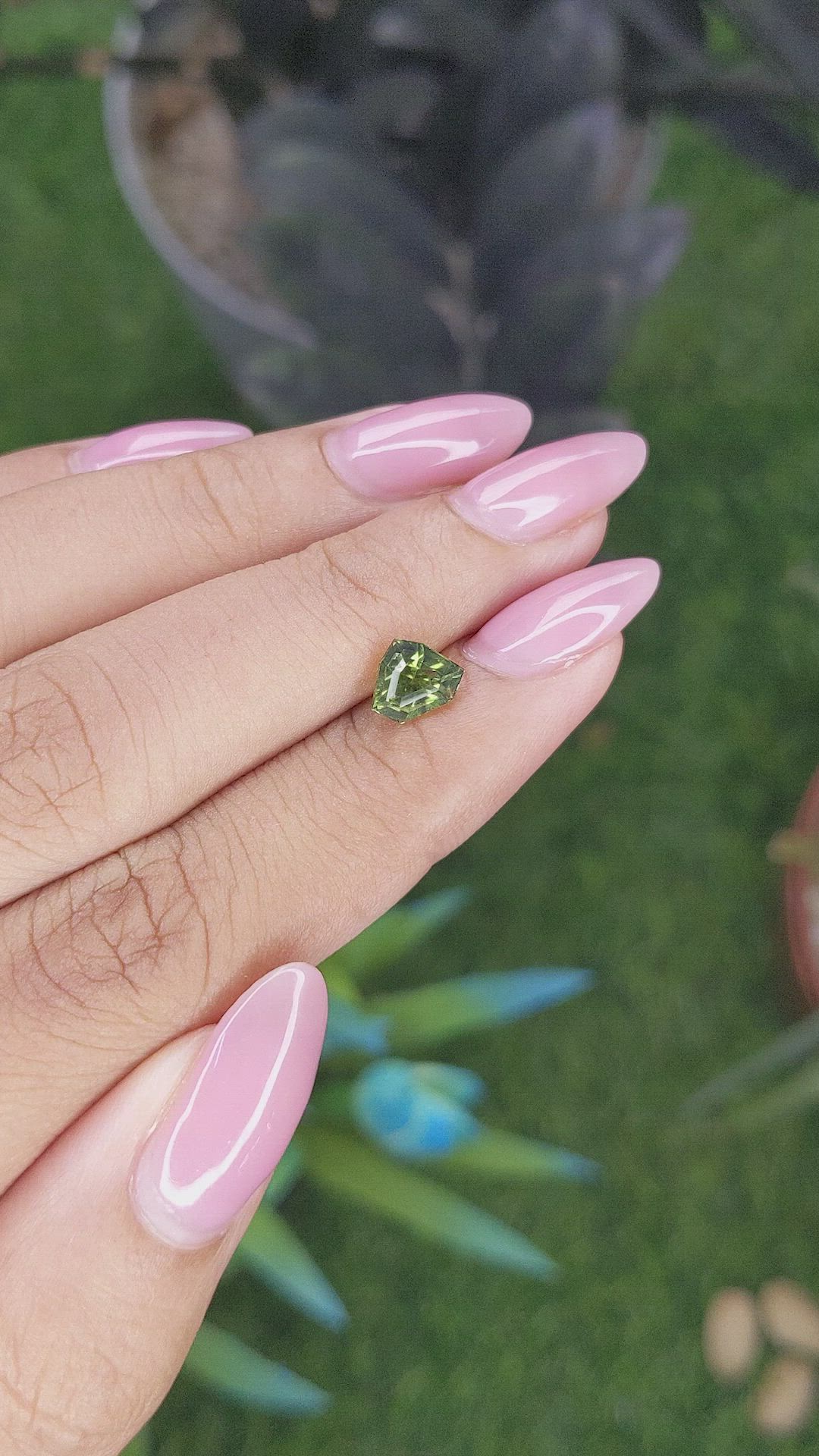 1.25 Ct. Yellowish Green Sapphire from Australia Size Video