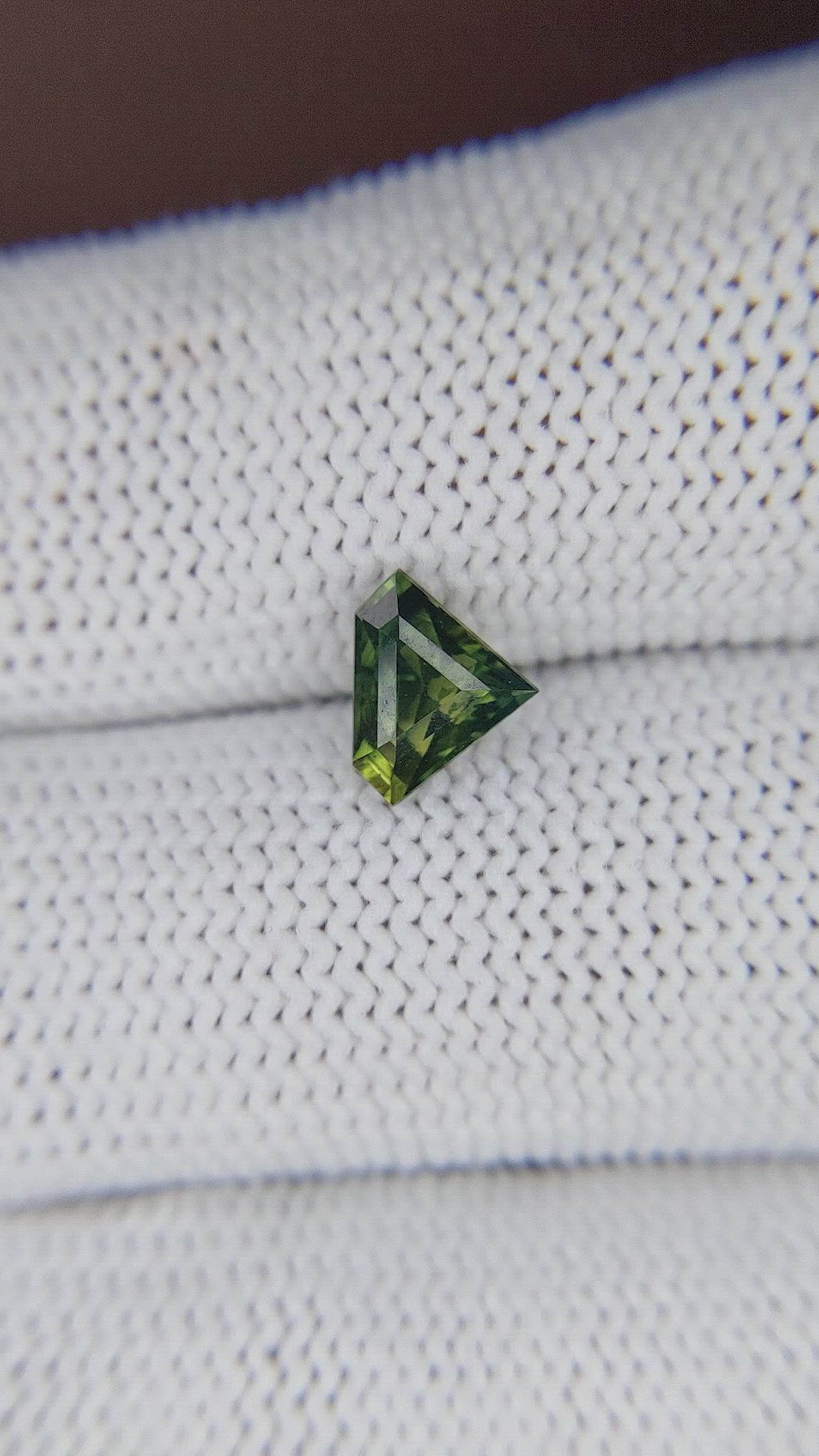 1.07 Ct. Yellowish Green Sapphire from Australia Size Video