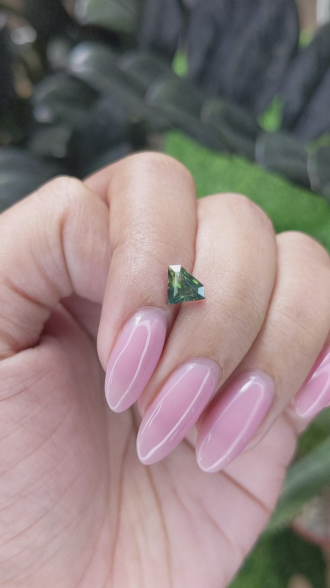 1.07 Ct. Yellowish Green Sapphire from Australia Size Video