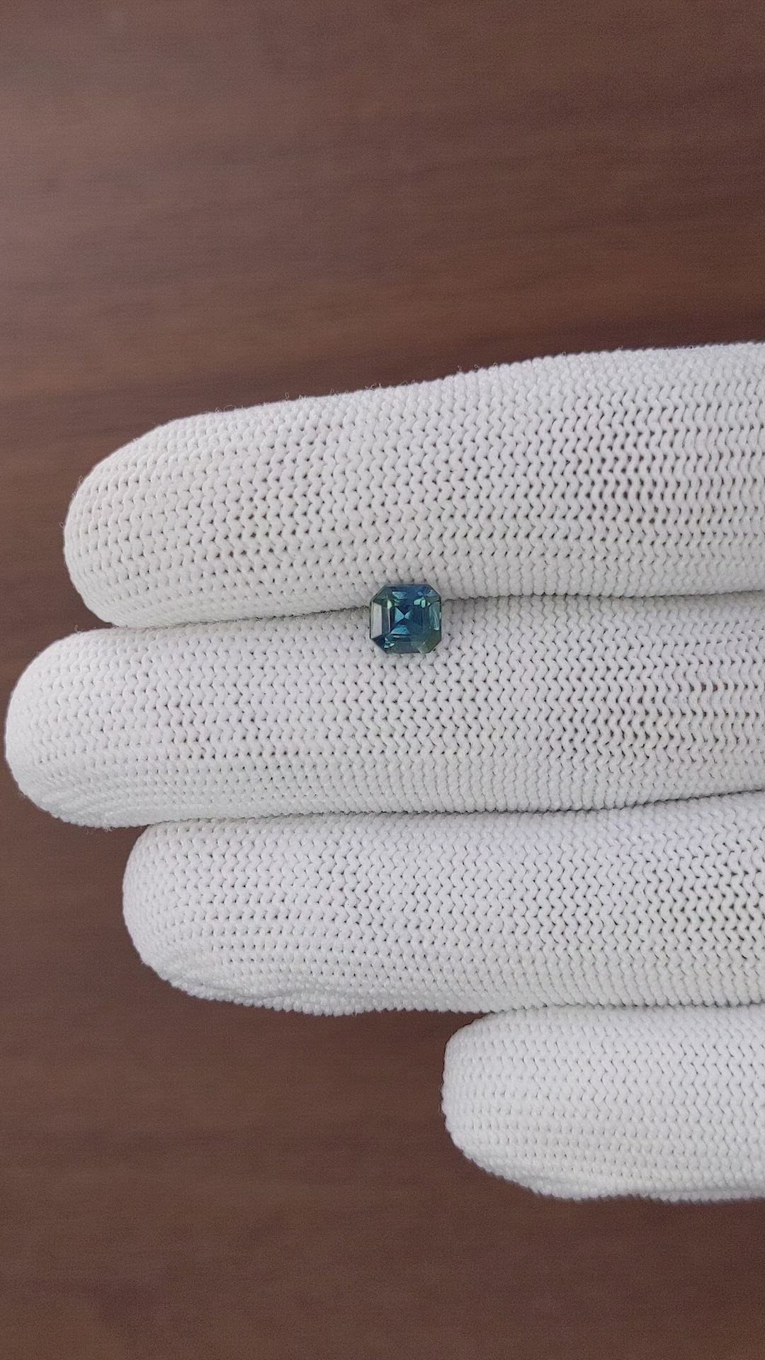 1.25 Ct. Bluish Green Sapphire from Madagascar Size Video