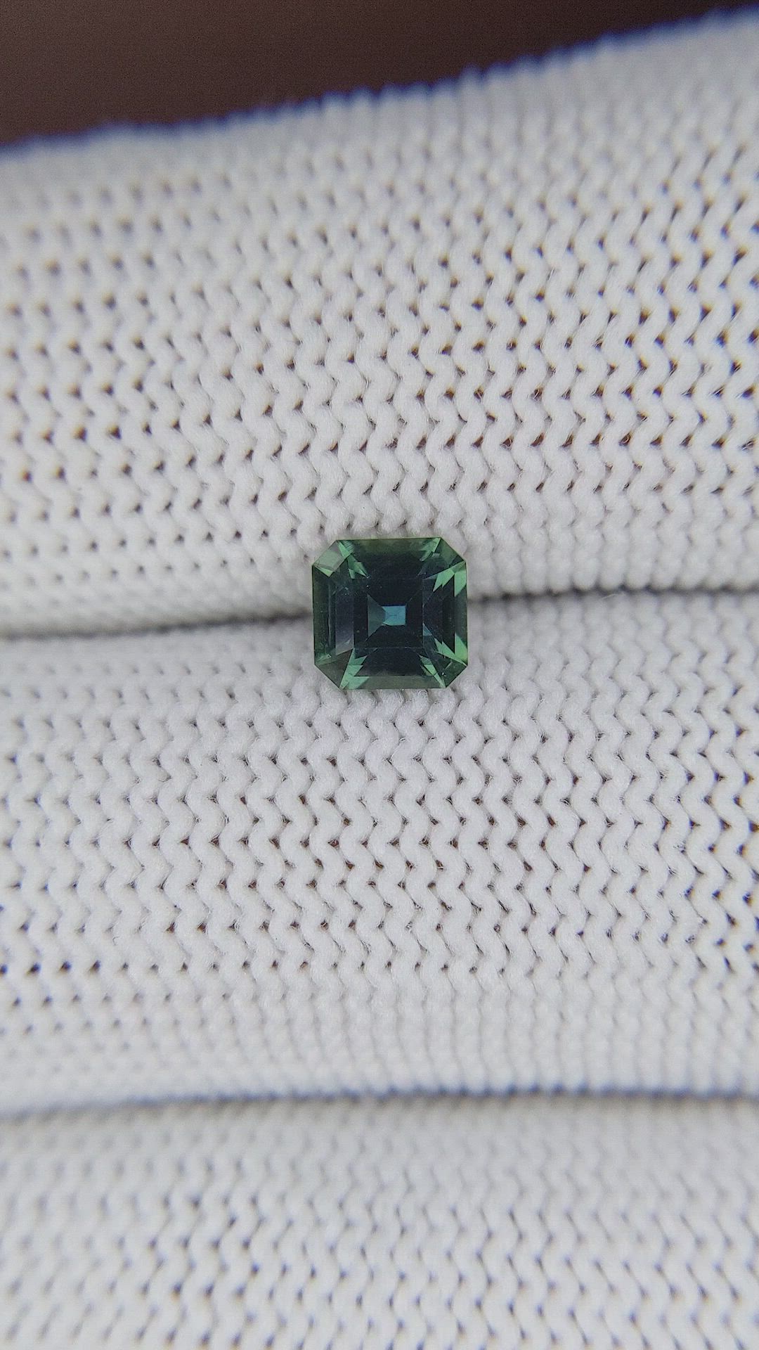 0.84 Ct. Bluish Green Sapphire from Madagascar Size Video