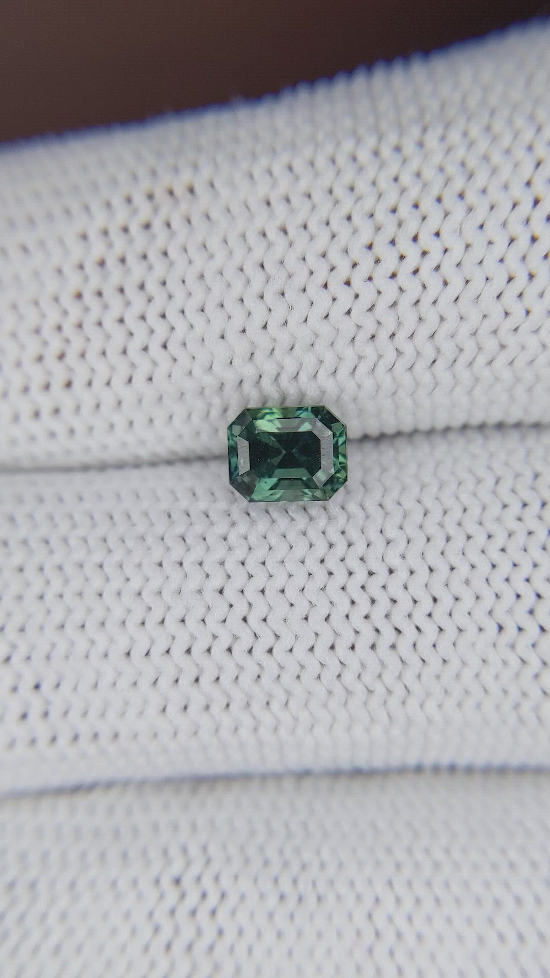 1.09 Ct. Bluish Green Sapphire from Madagascar Size Video