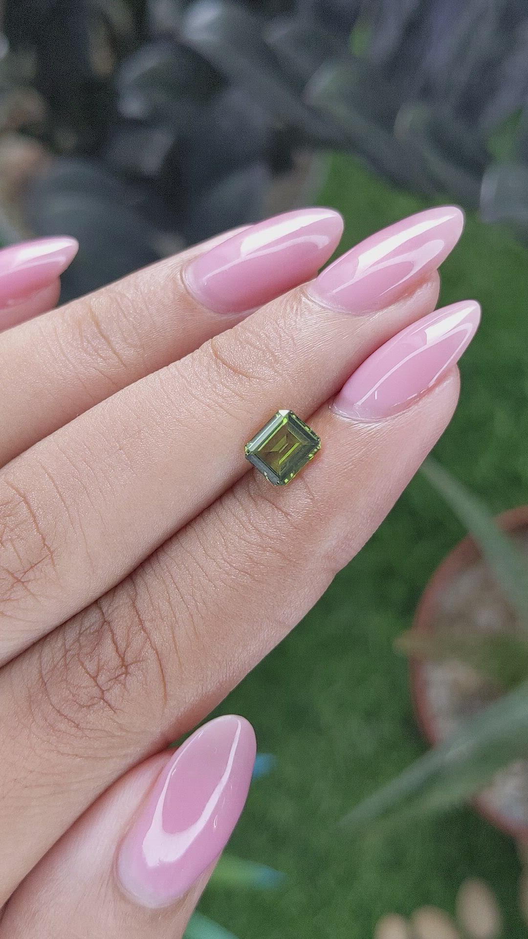 1.07 Ct. Yellowish Green Sapphire from Australia Size Video