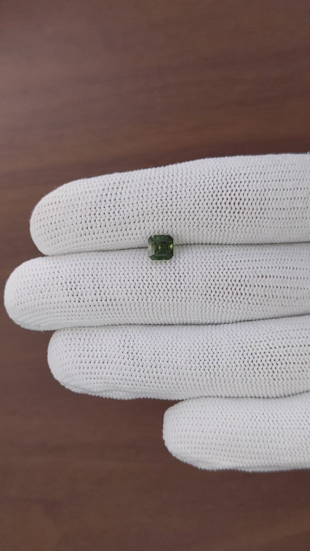 1.49 Ct. Yellowish Green Sapphire from Australia Size Video