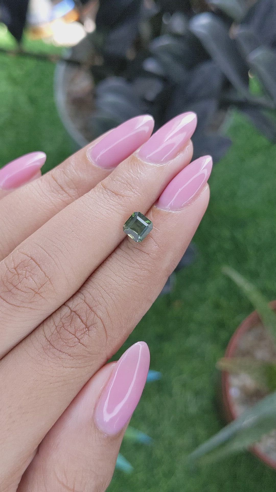 1.49 Ct. Yellowish Green Sapphire from Australia Size Video