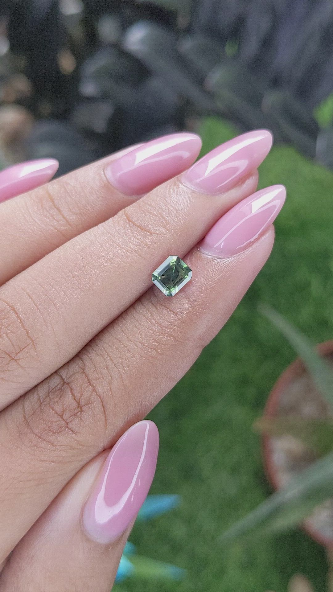 1.01 Ct. Bluish Green Sapphire from Australia Size Video