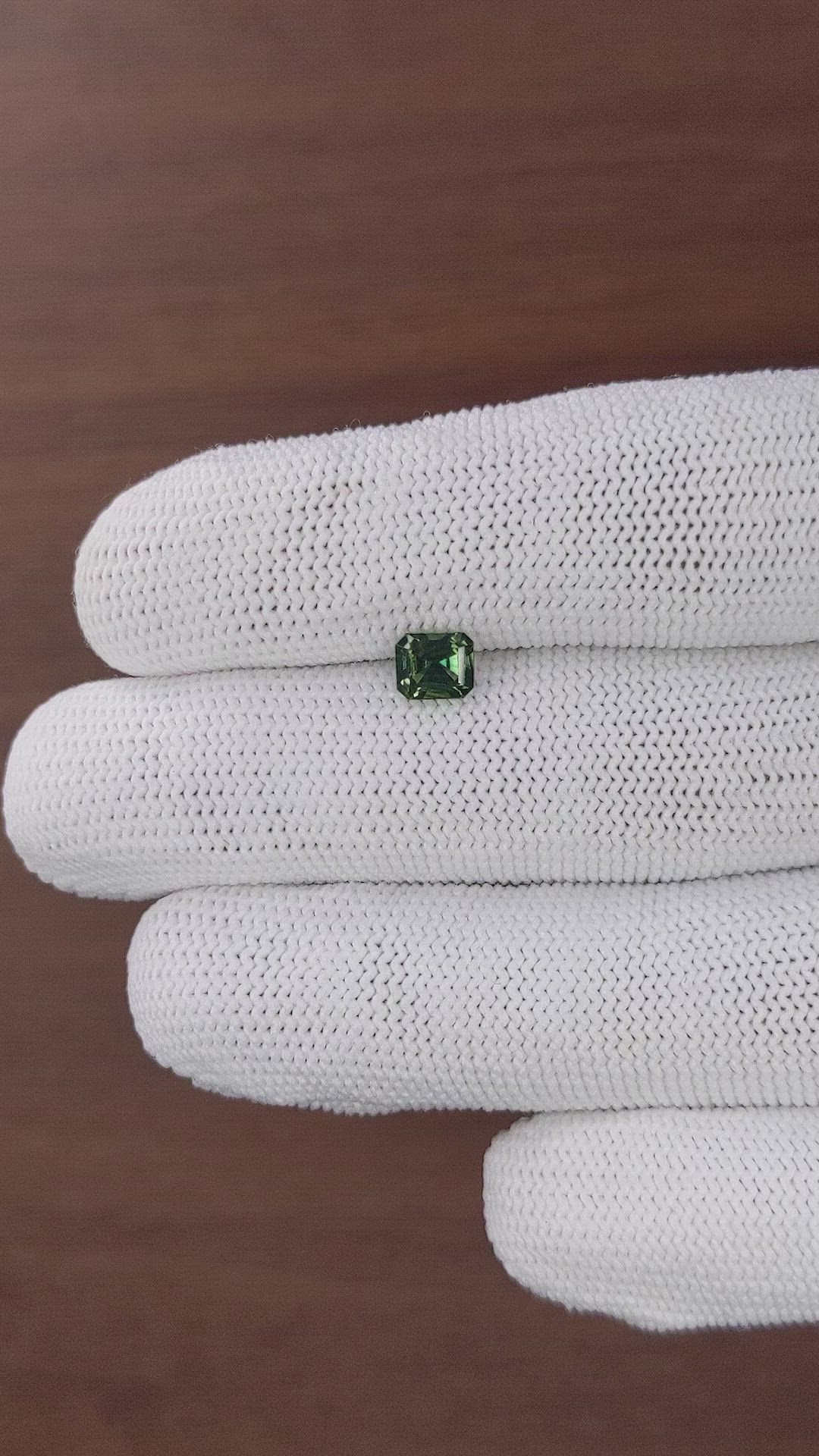 1.01 Ct. Bluish Green Sapphire from Australia Size Video