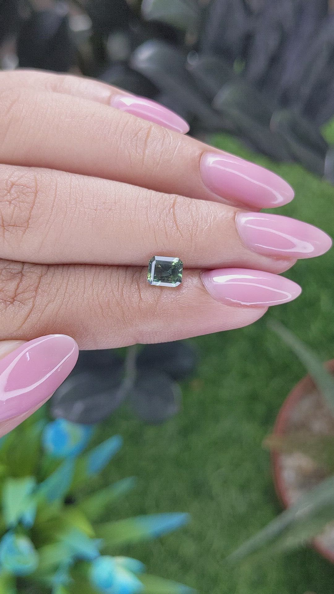 1.01 Ct. Bluish Green Sapphire from Australia Size Video