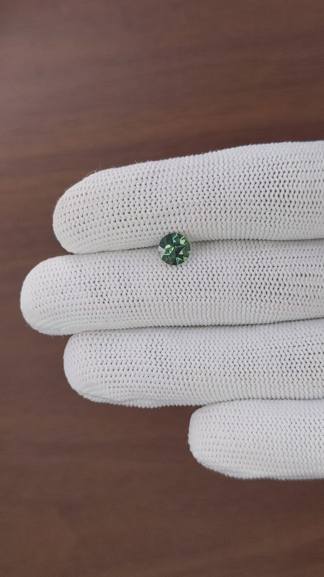1.06 Ct. Bluish Green Sapphire from Australia Size Video